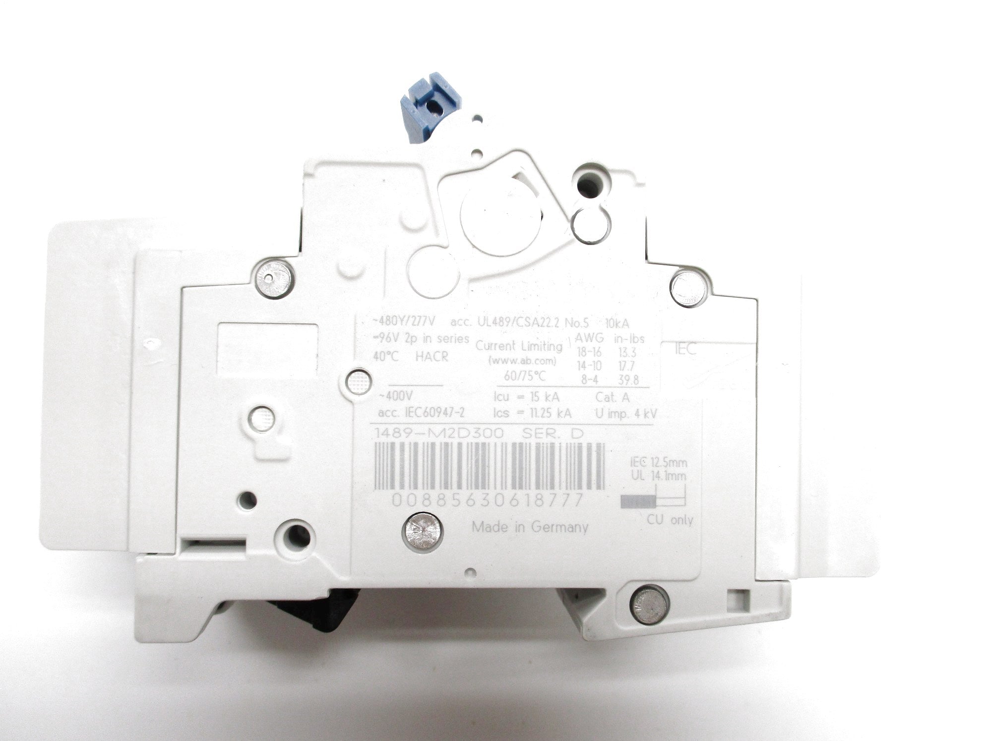 ALLEN BRADLEY 1489-M2D300 SER. D 30A 480/277V NSMP