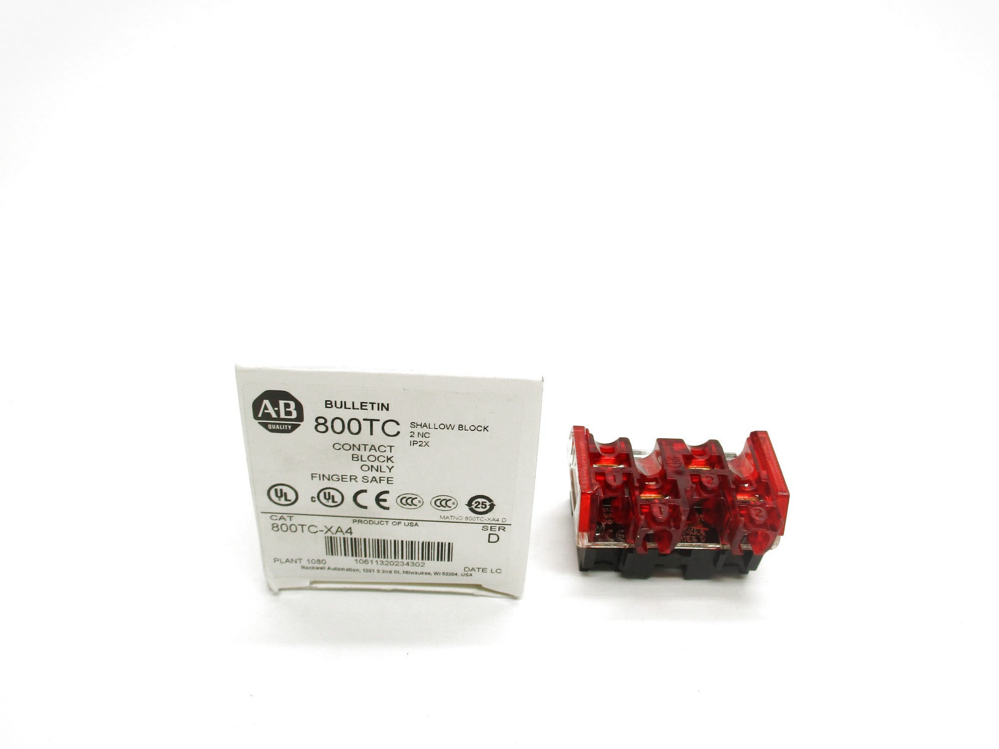 ALLEN BRADLEY 800TC-XA4 SER. D (WH) NSMP