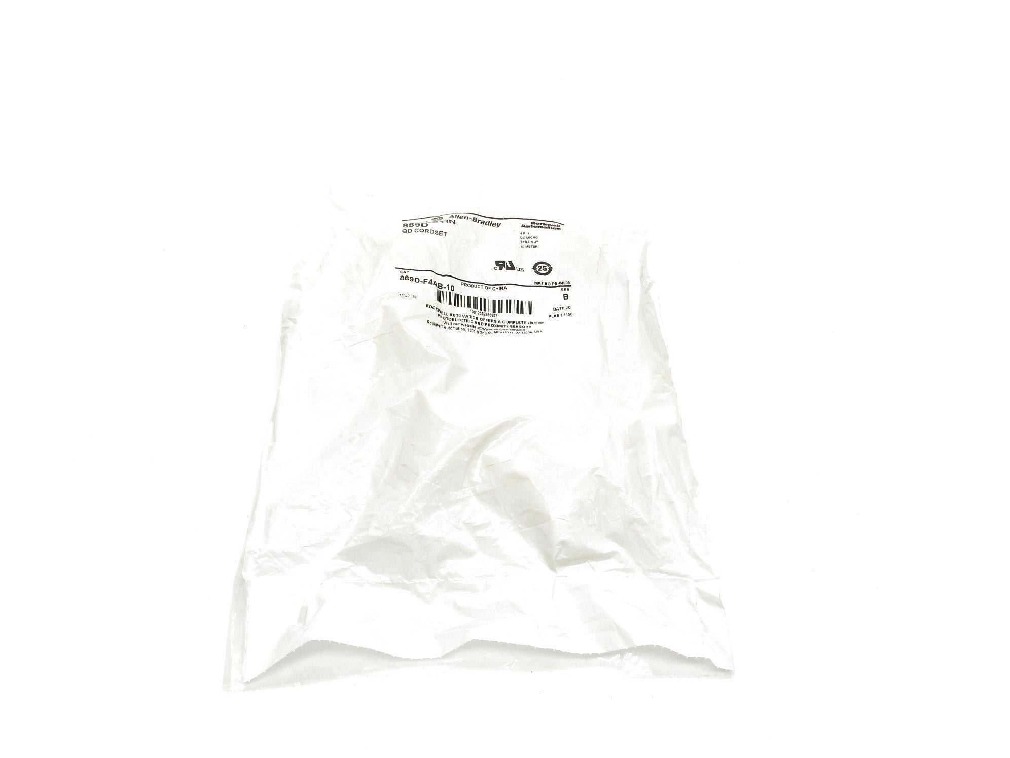 ALLEN BRADLEY 889D-F4AB-10 SER. B (WH) NSMP