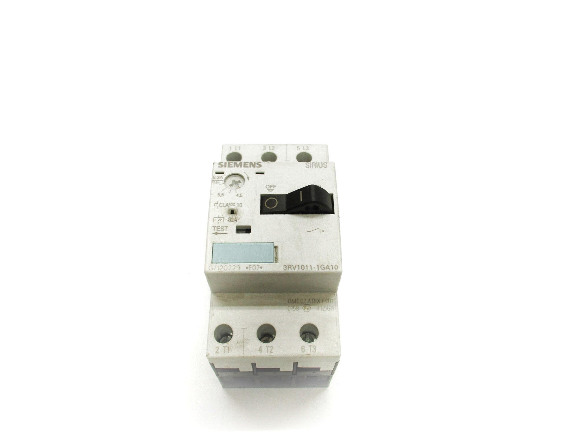 SIEMENS 3RV1011-1GA10 4.5-6.3A 690V UNMP