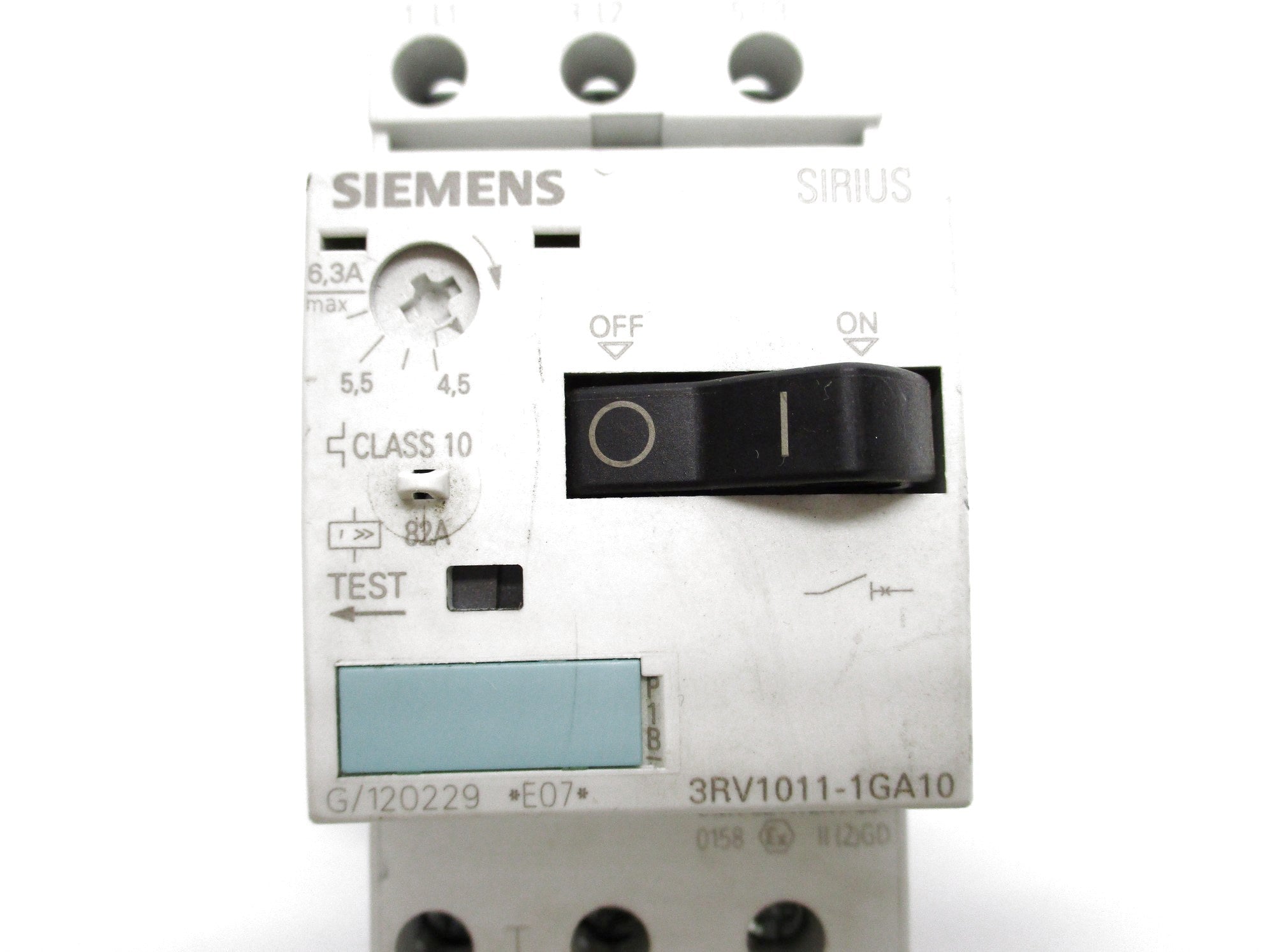SIEMENS 3RV1011-1GA10 4.5-6.3A 690V UNMP