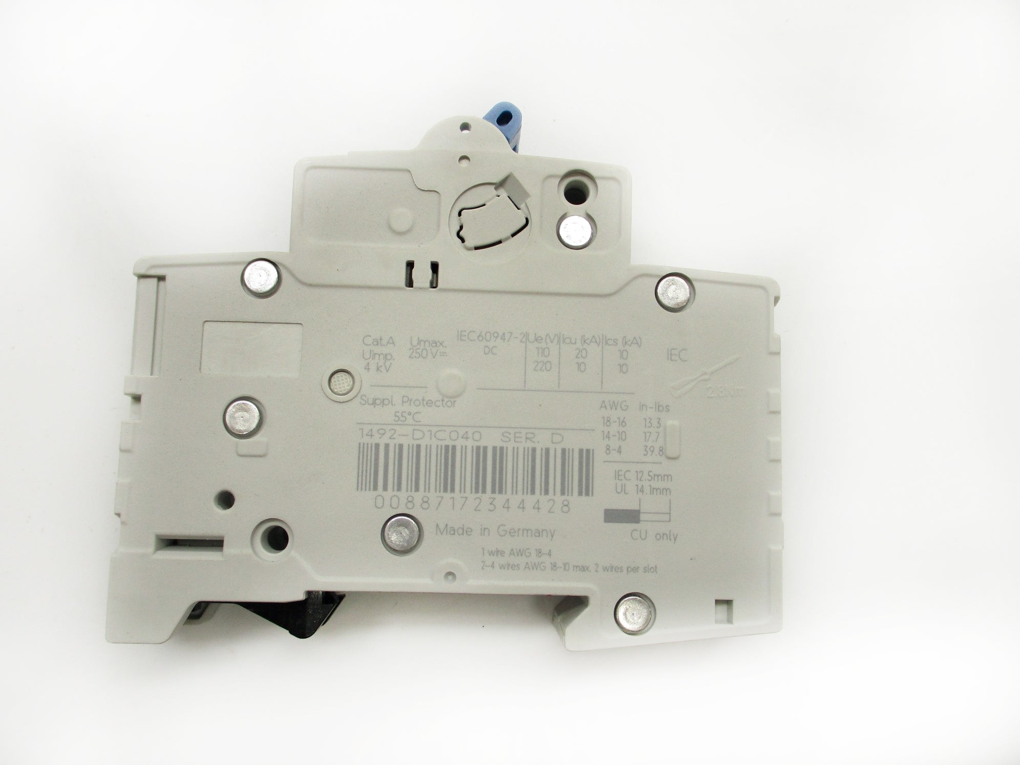 ALLEN BRADLEY 1492-D1C040 SER. D 4A 220V NSNP
