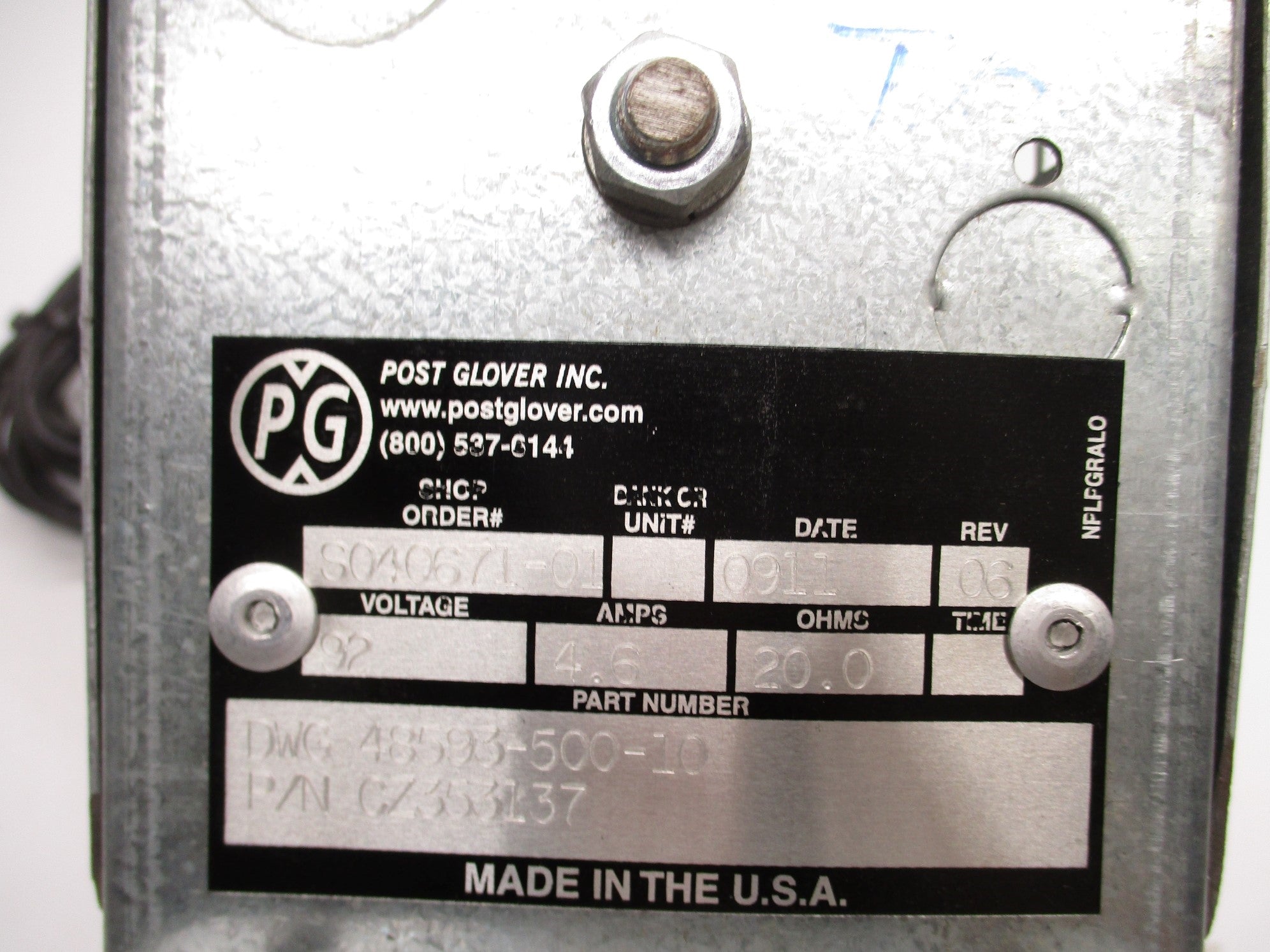 POST GLOVER CZ353137 NSNP