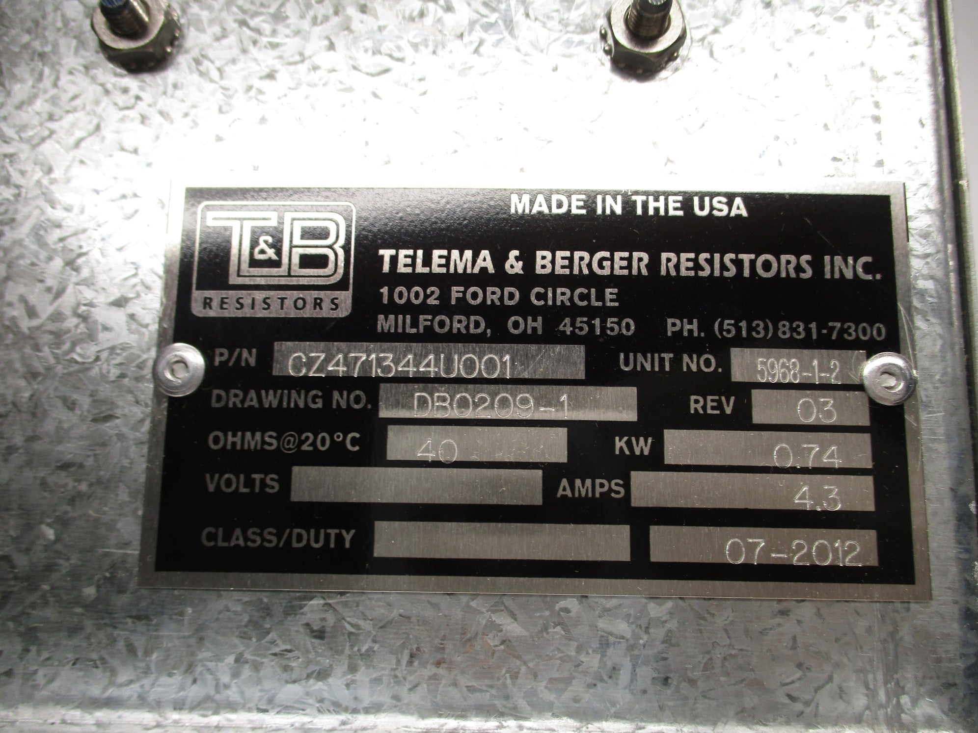 TELEMA & BERGER CZ471344U001 NSMP