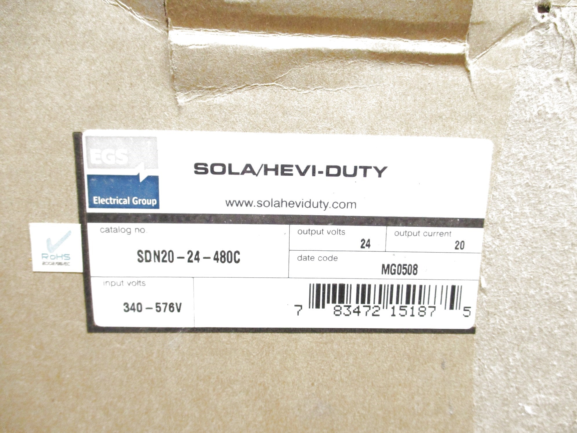 SOLA SDN20-24-480C NSMP