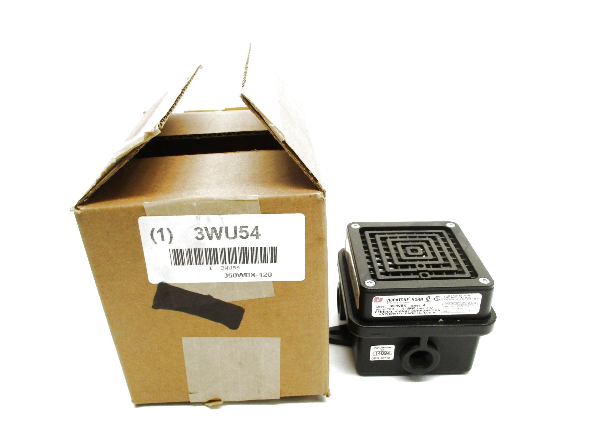 FEDERAL SIGNAL 350WBX-120 3WU54 SER. A 120V 0.22A NSMP