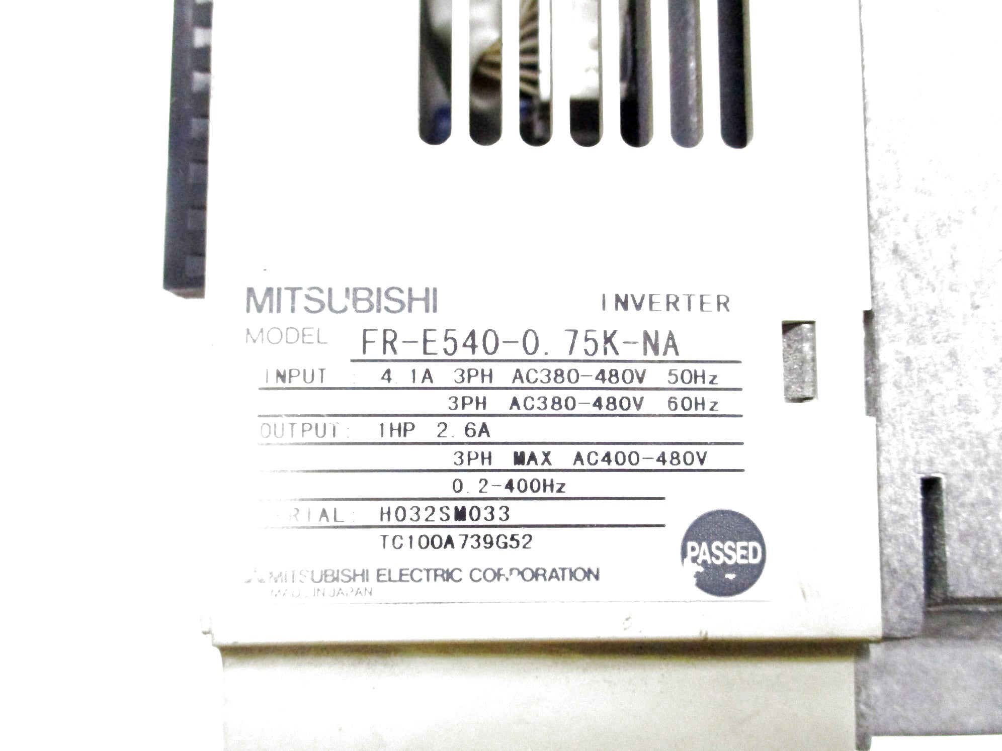 MITSUBISHI FR-E540-0.75K-NA (AS PICTURED) UNMP