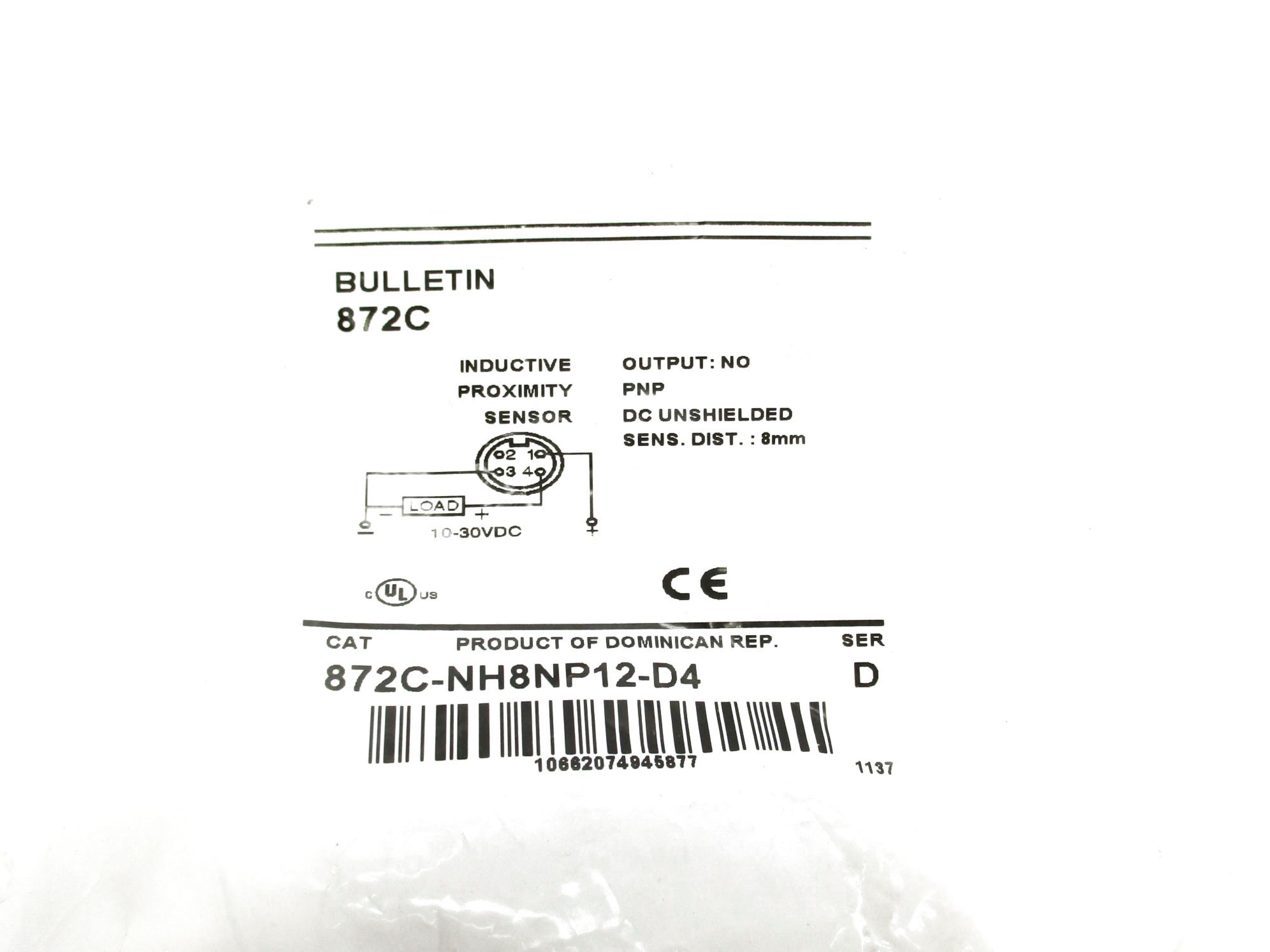 ALLEN BRADLEY 872C-NH8NP12-D4 SER. D (WH) NSMP