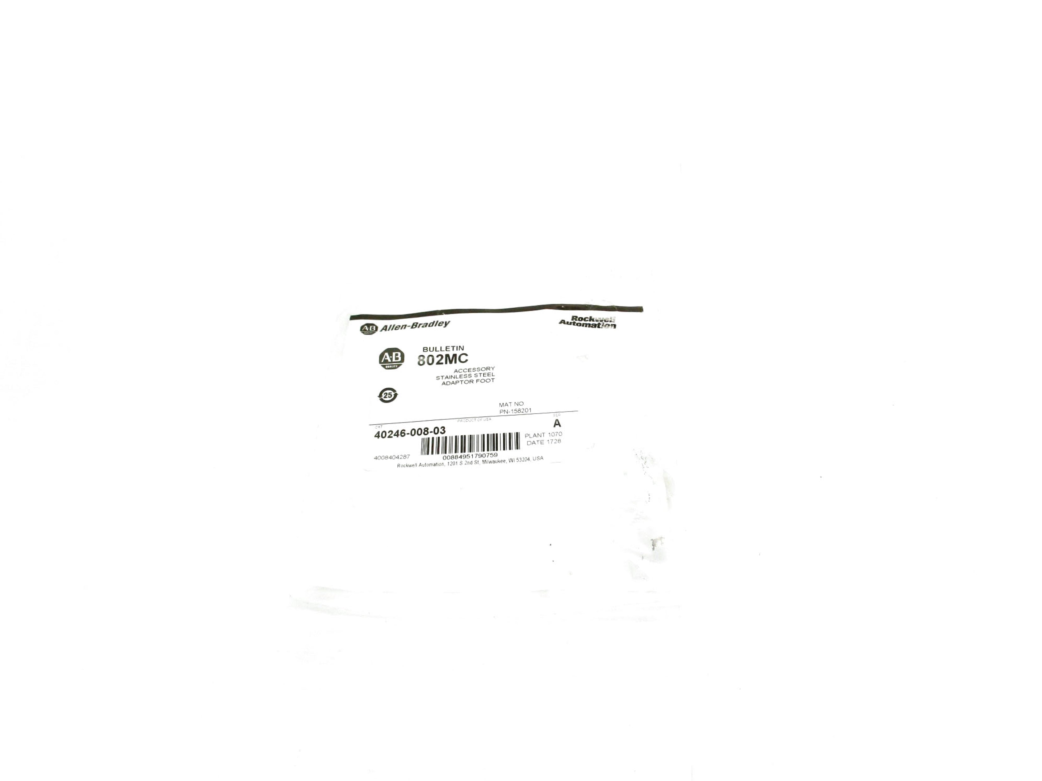 INDUSTRIAL SPARE PART 40246-008-03 SER. A (WH) NSMP
