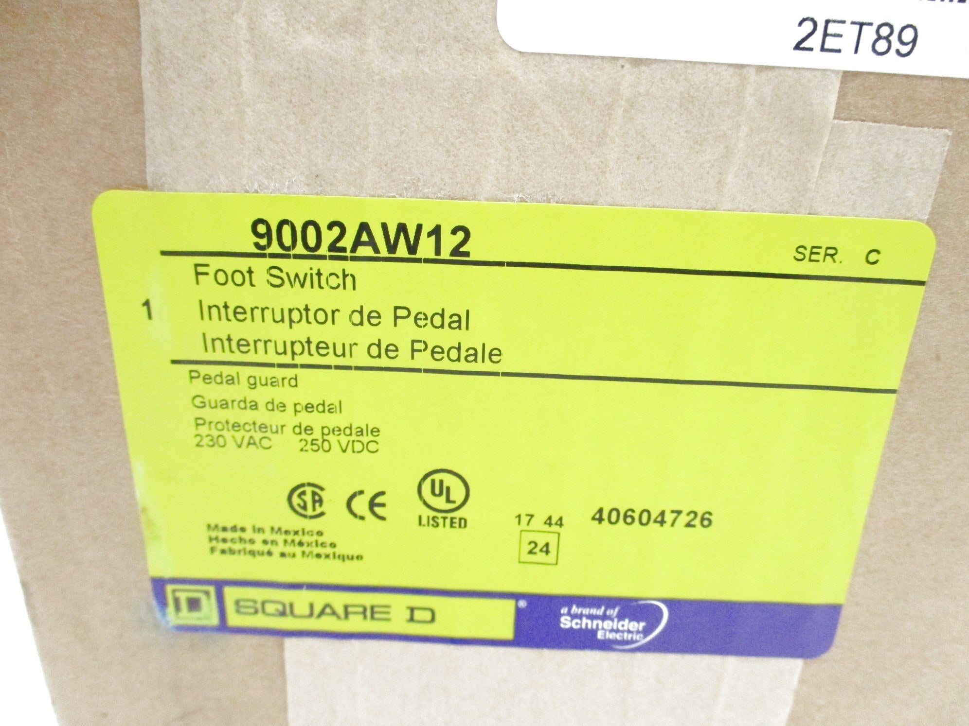 SQUARE D 9002AW12 SER. C NSFS