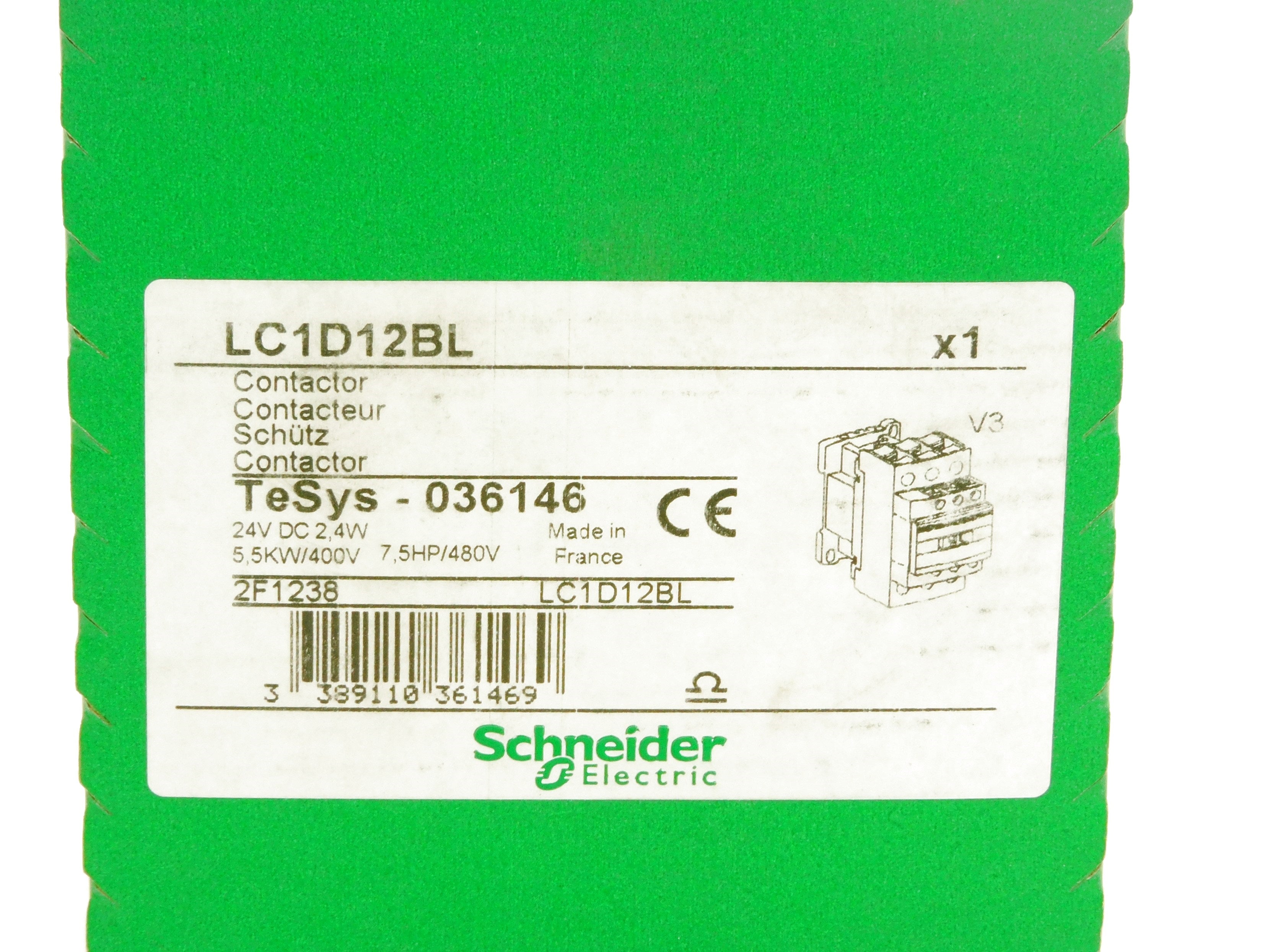 SCHNEIDER LC1D12BL 24VDC NSFS