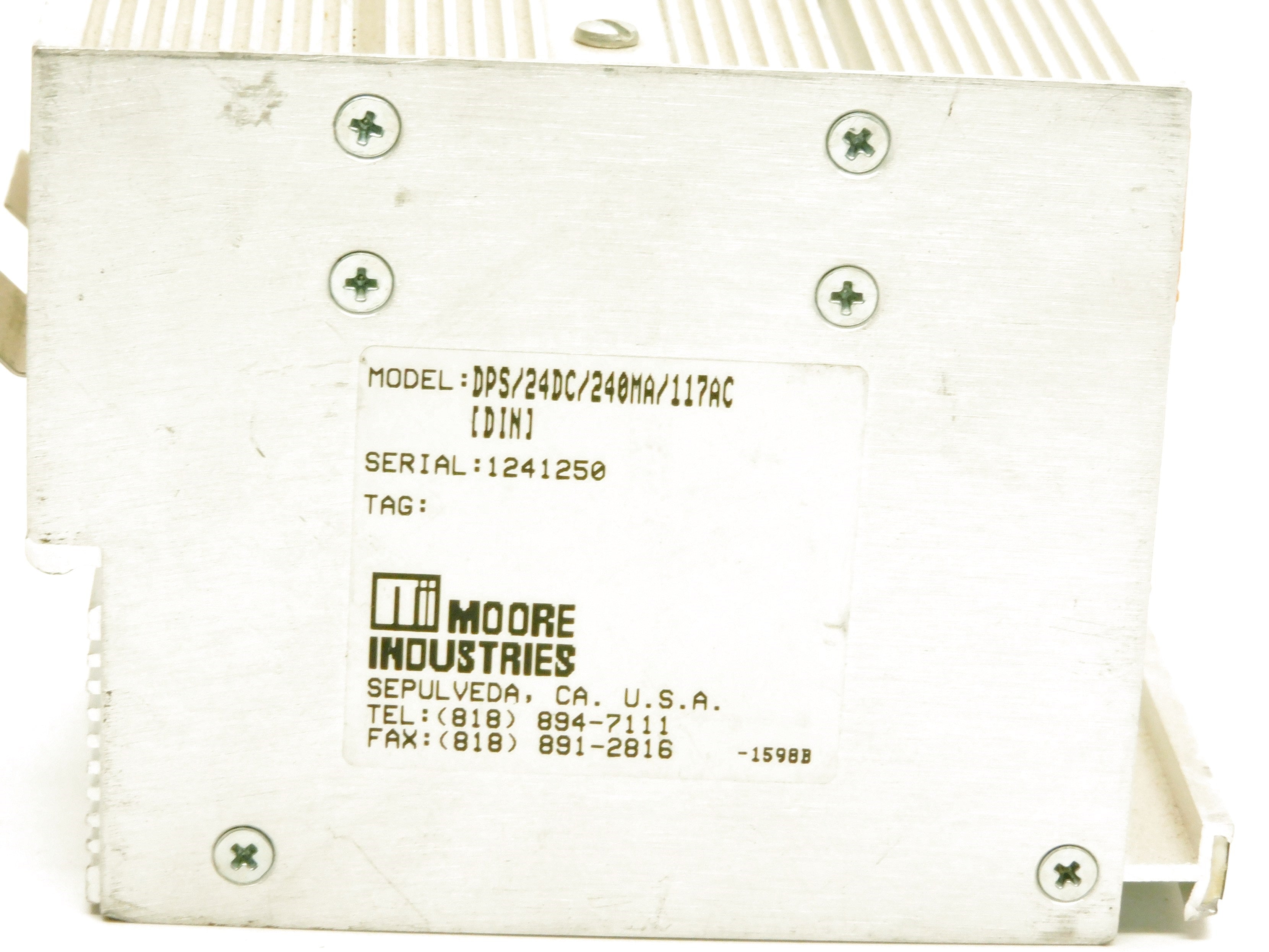 MOORE INDUSTRIES DPS/24DC/240MA/117AC[DIN] UNMP