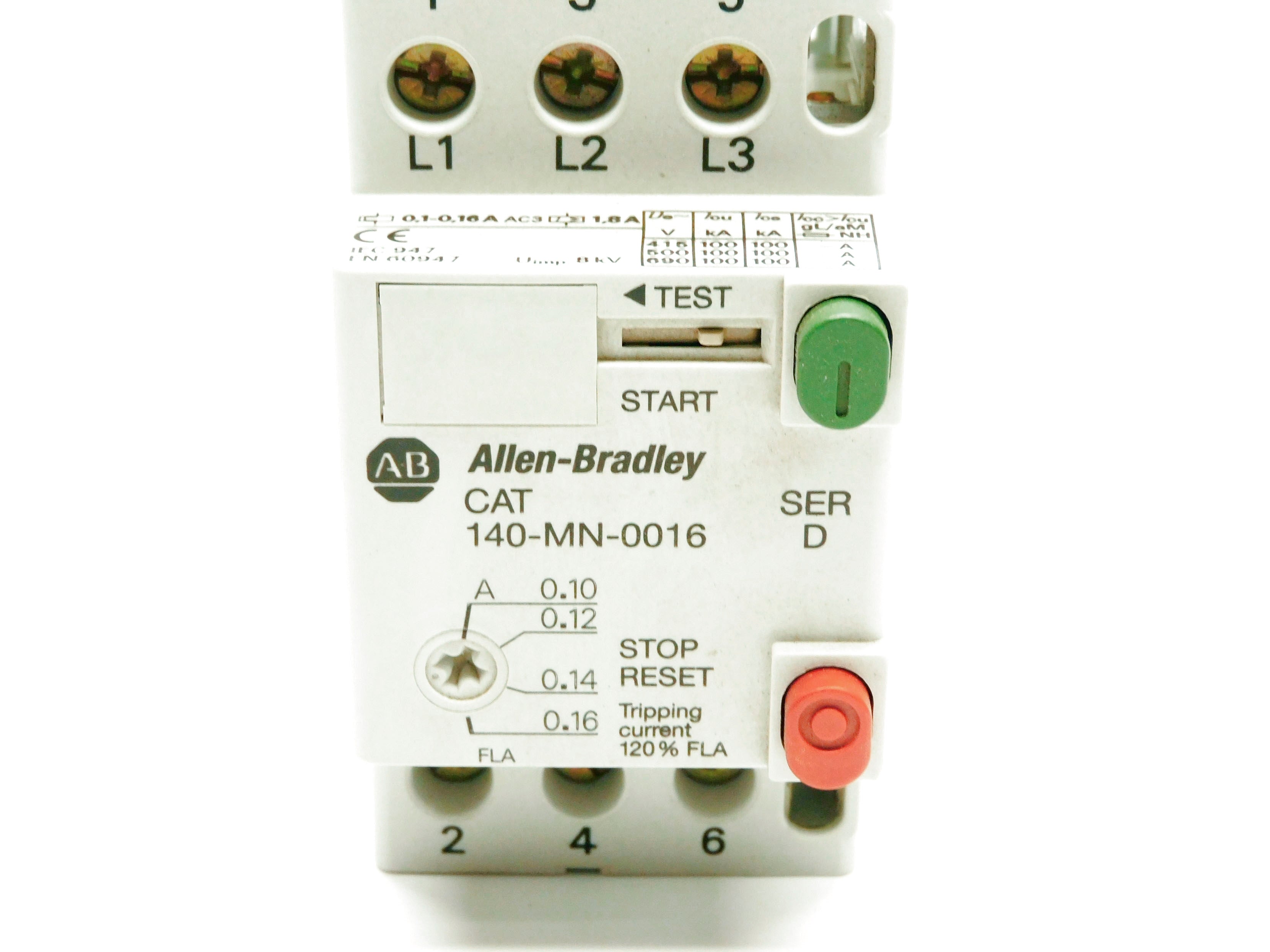 ALLEN BRADLEY 140-MN-0016 SER. D 0.1-0.16A 690V NSMP