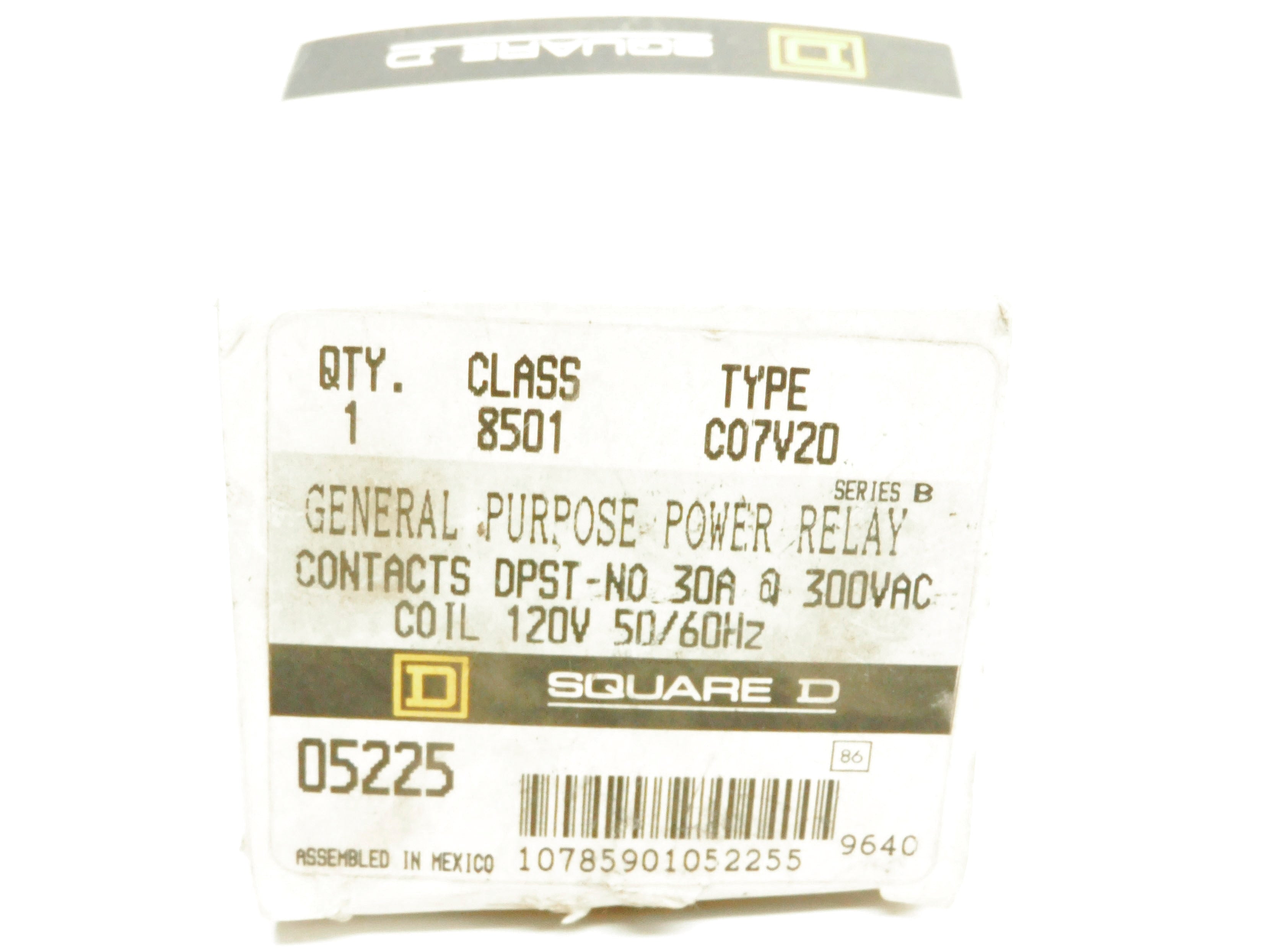 SQUARE D 8501C07V20 SER. B 120V 20A NSMP