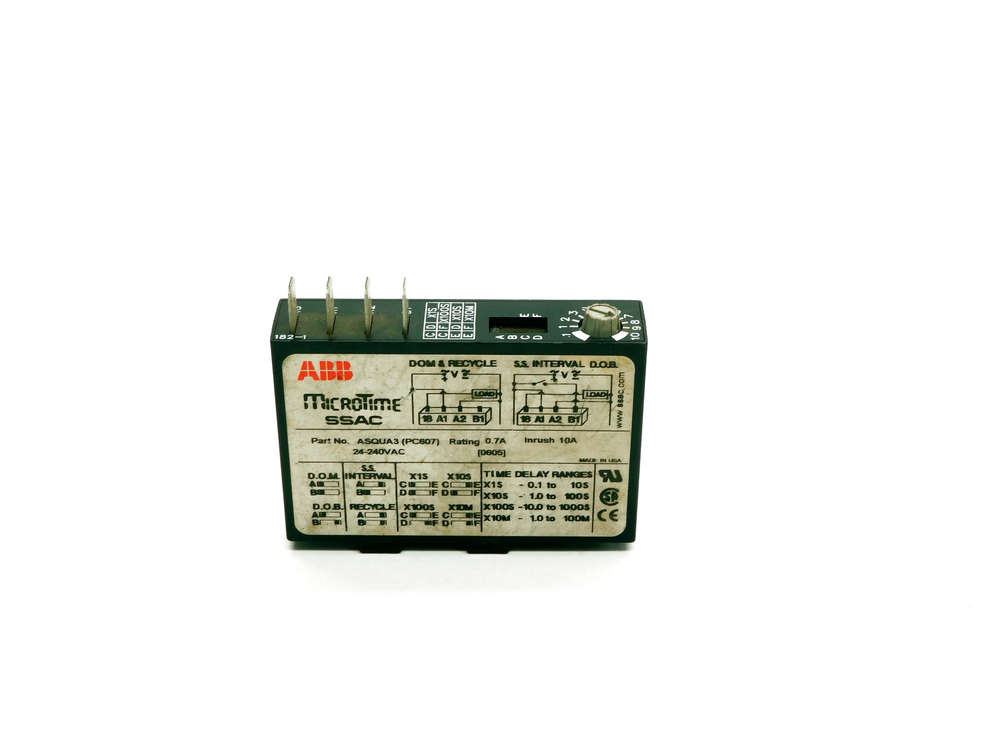 ABB ASQUA3(PC607) 24-240VAC 10A UNMP