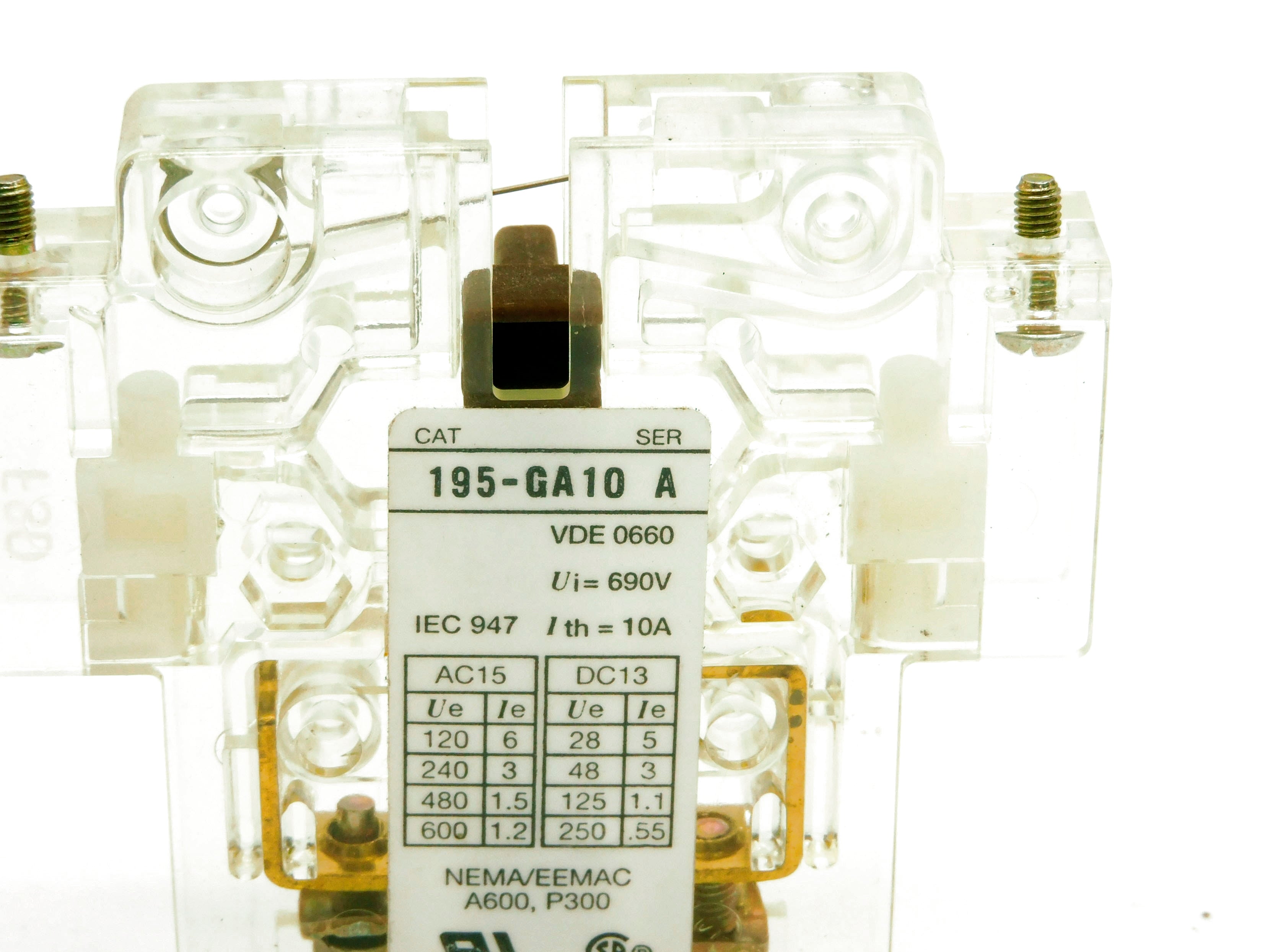 INDUSTRIAL SPARE PART 195-GA01 SER. A 600VAC 1.2A (GY/BL) NSMP
