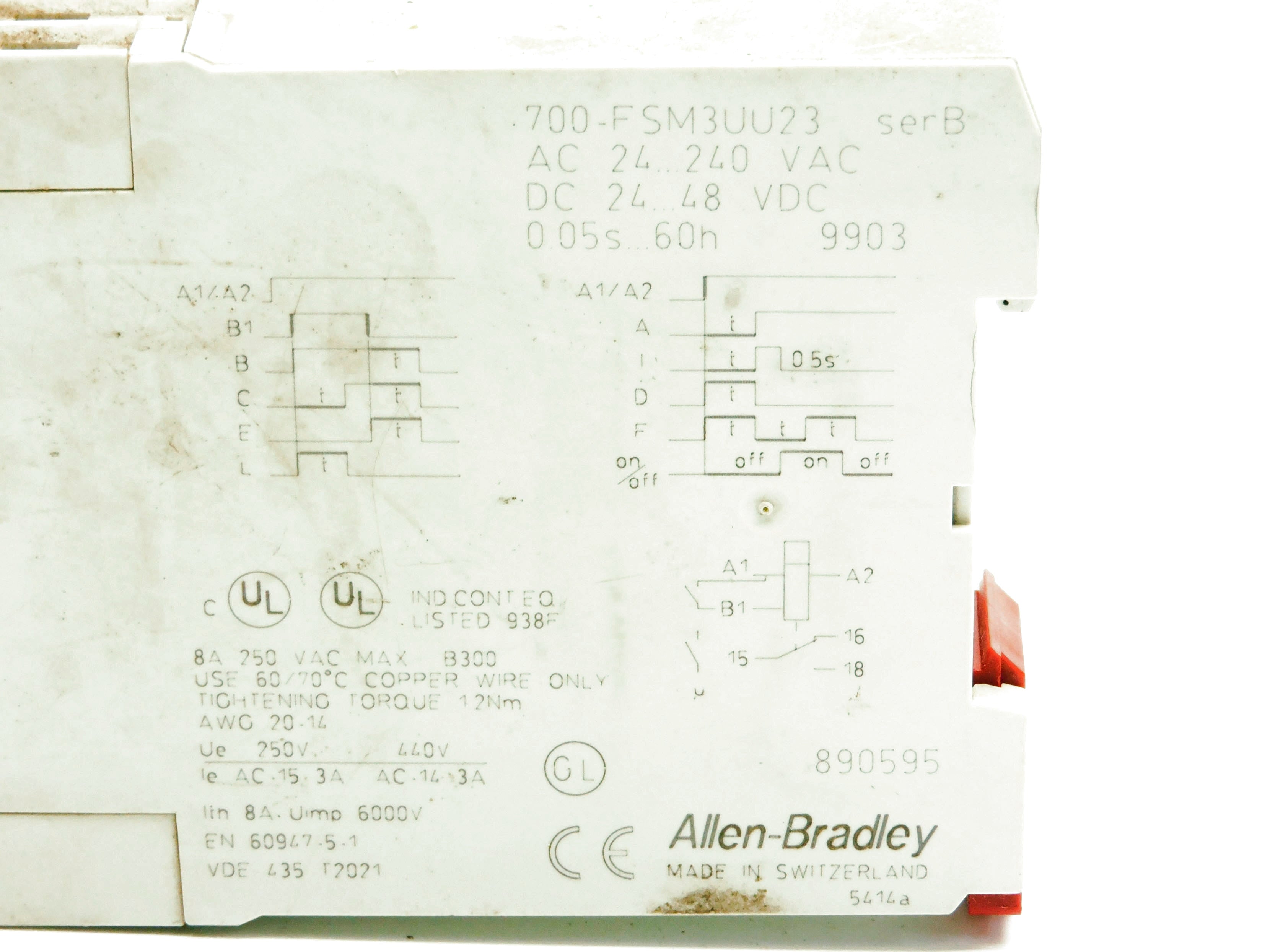 ALLEN BRADLEY 700-FSM3UU23 SER. B UNMP