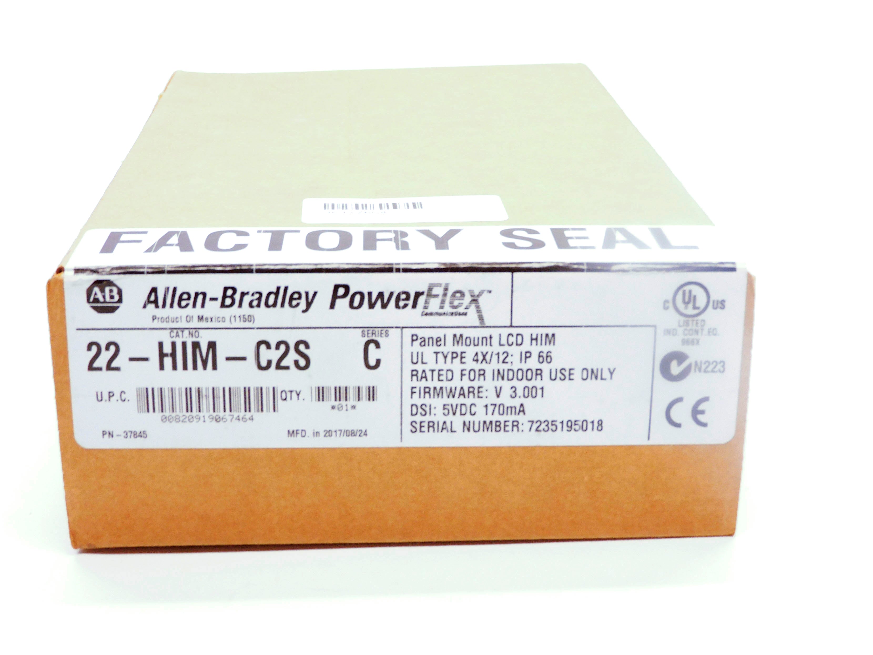 ALLEN BRADLEY 22-HIM-C2S SER. C F/W 3.001 DATE: 2017 NSFS