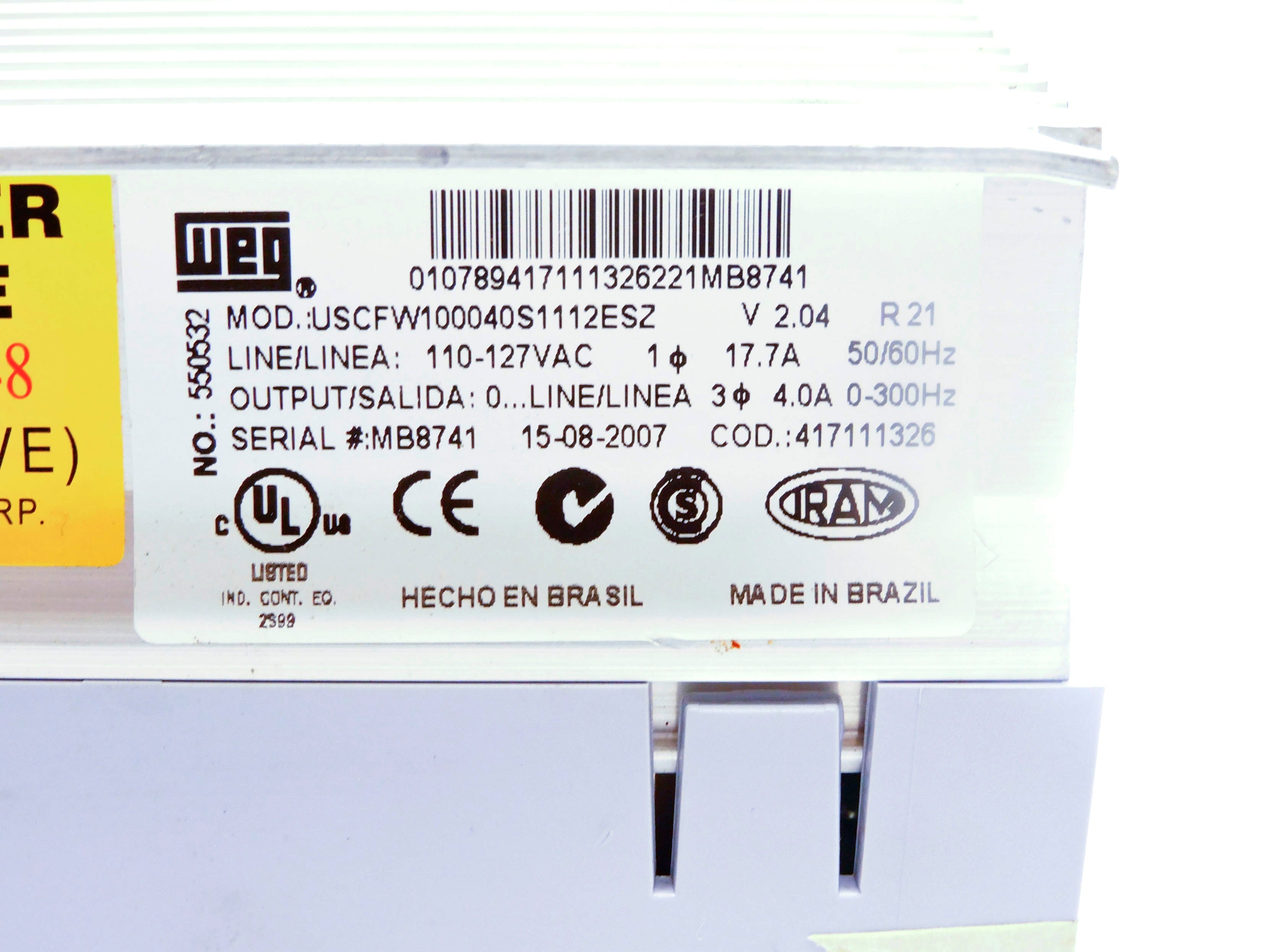 WEG USCFW100040S1112ESZ UNMP