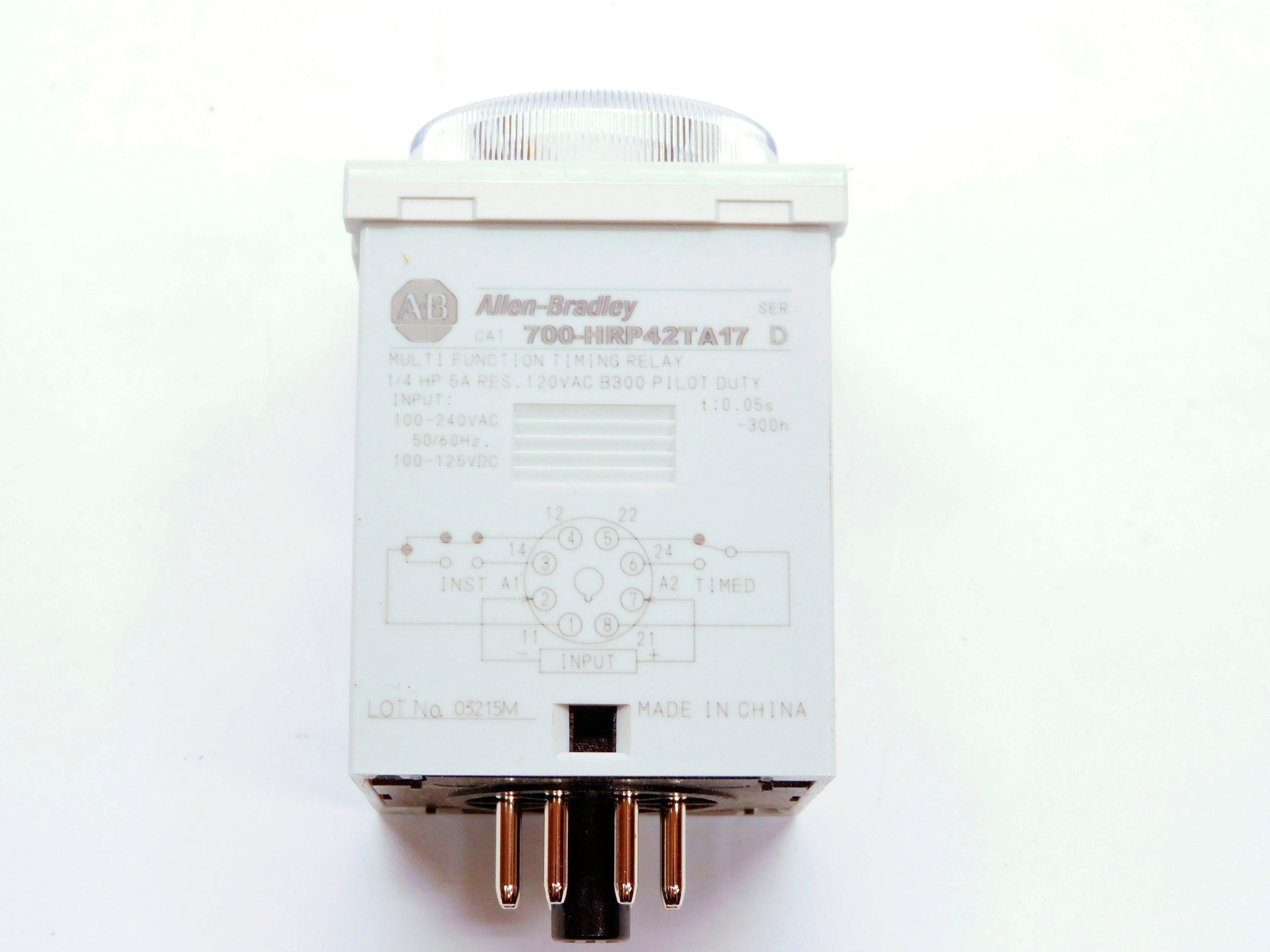 ALLEN BRADLEY 700-HRP42TA17 SER. D 120VAC 5A (WH) NSMP
