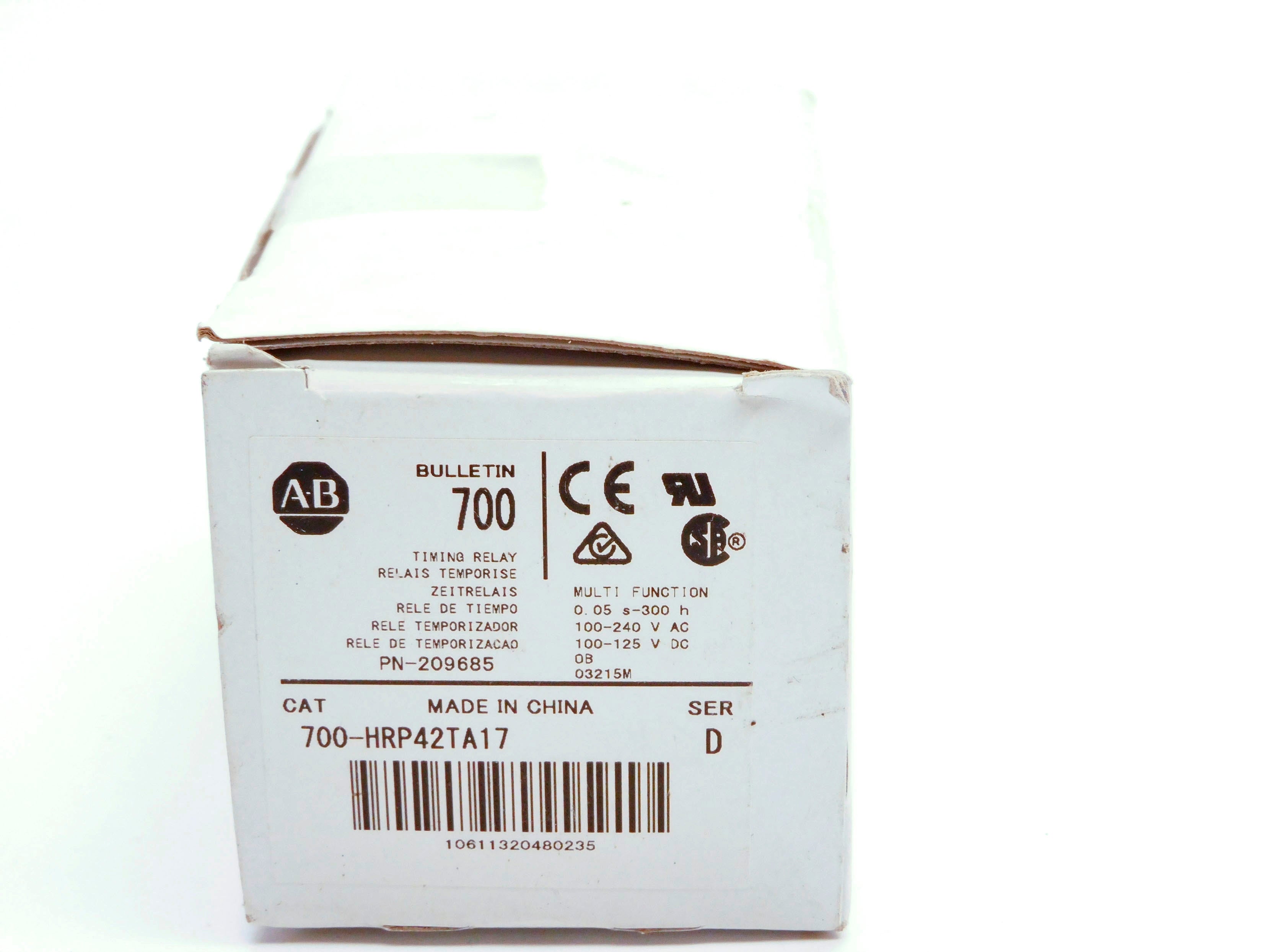 ALLEN BRADLEY 700-HRP42TA17 SER. D 120VAC 5A (WH) NSMP