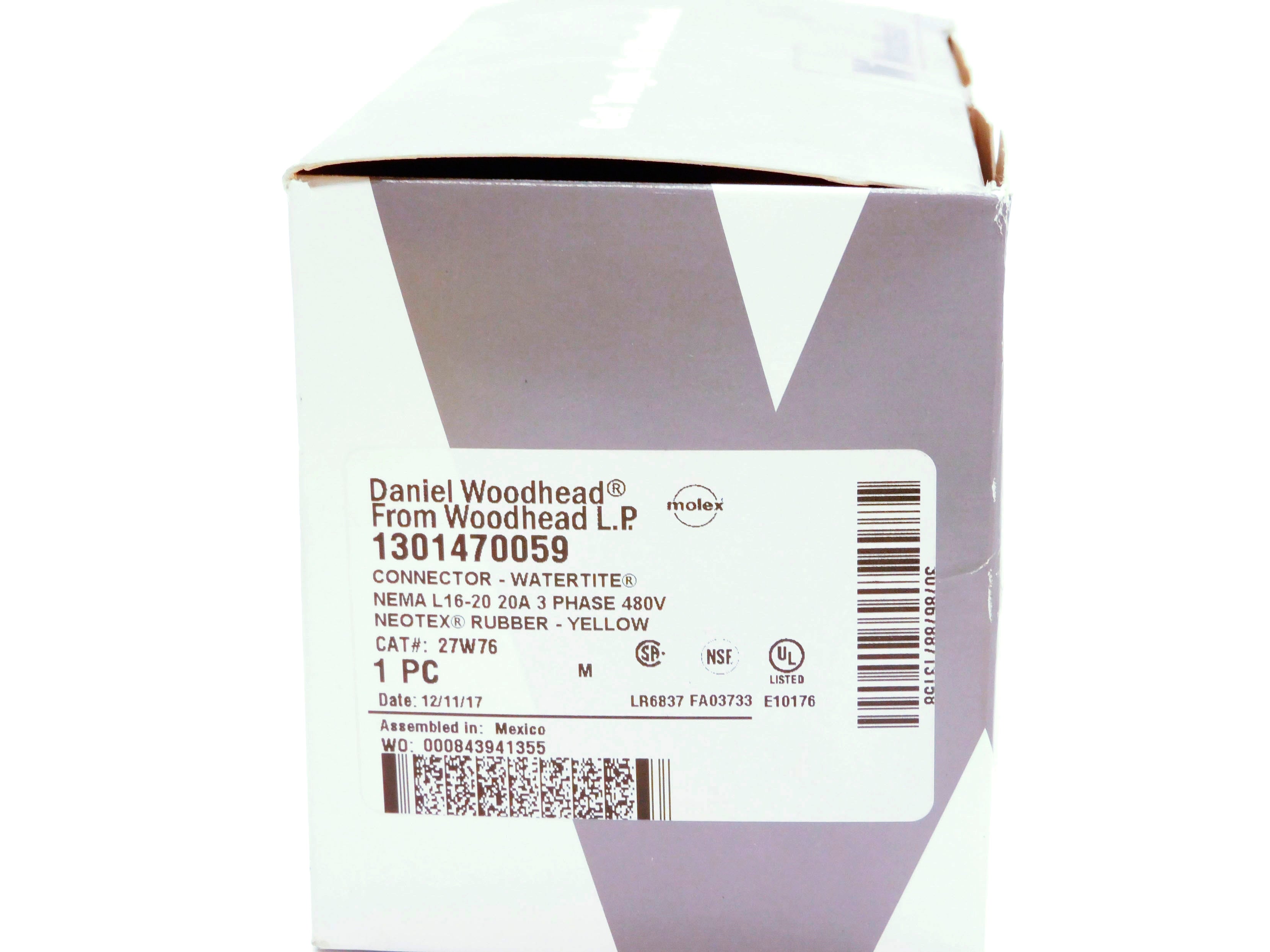 DANIEL WOODHEAD 1301470059 27W76 20A 480V NSMP