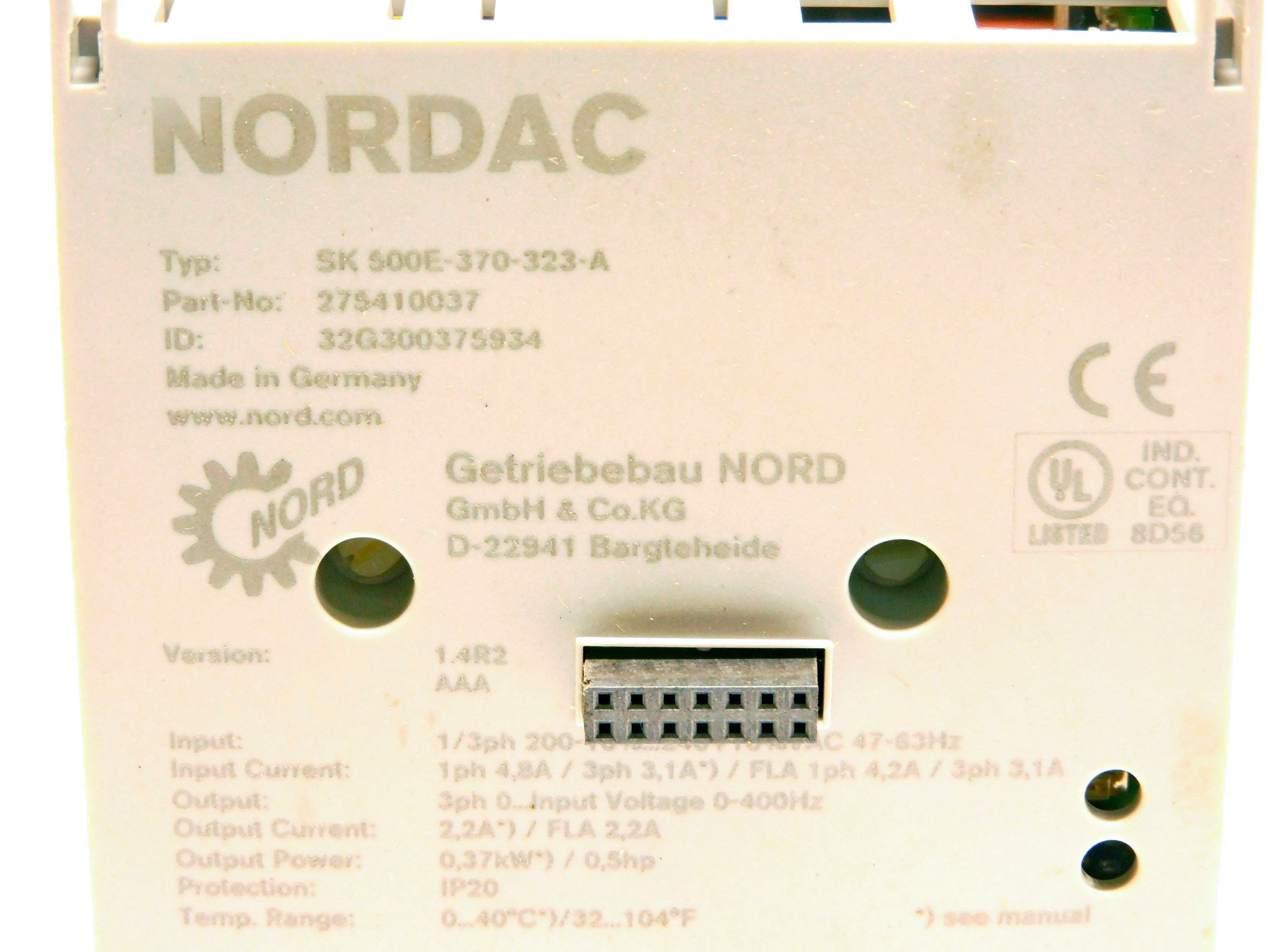 NORDAC SK500E-370-323-A (AS PICTURED) NSNP