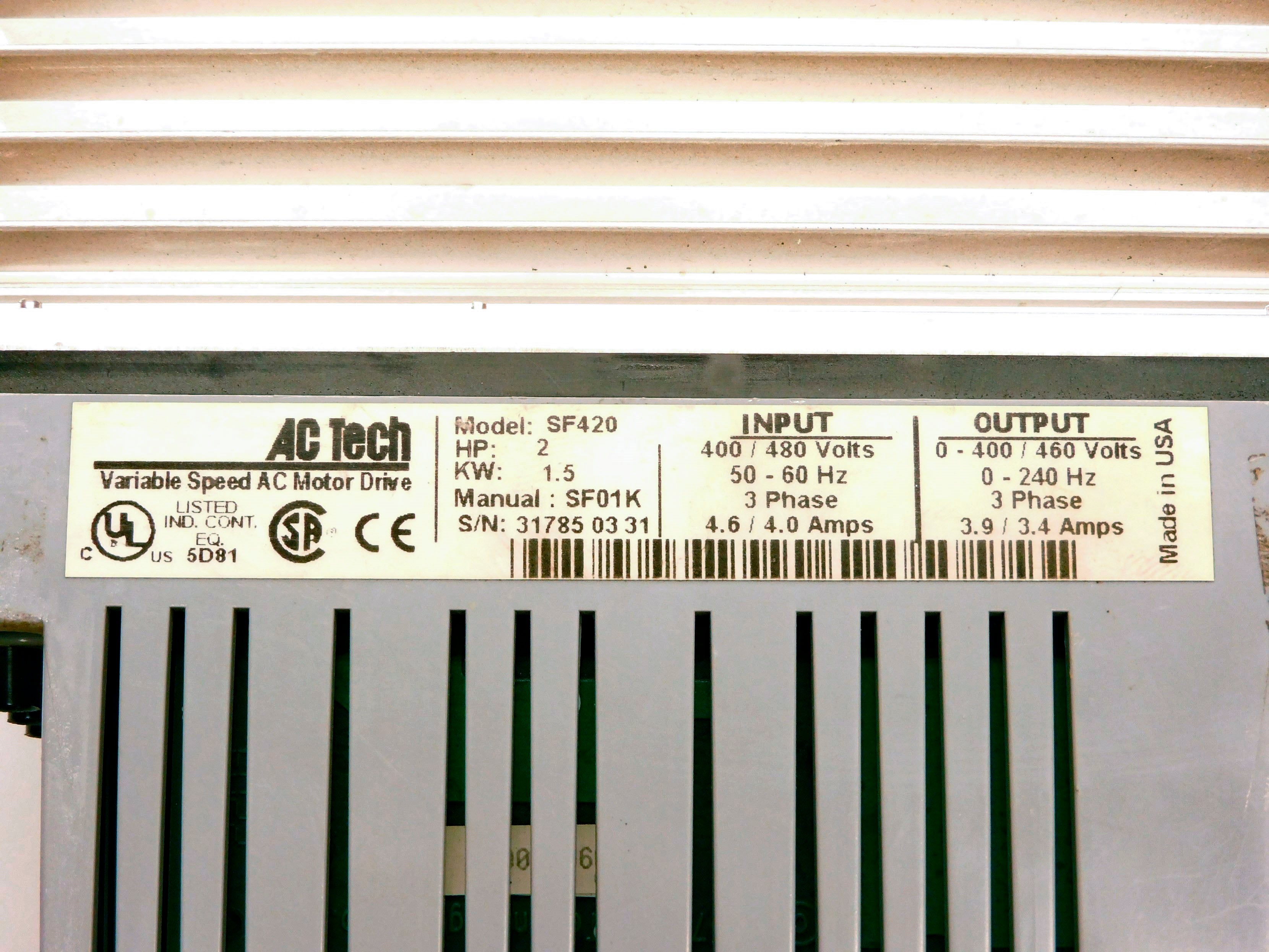 AC TECH SF420 400/480V 4.6/4.0A UNMP