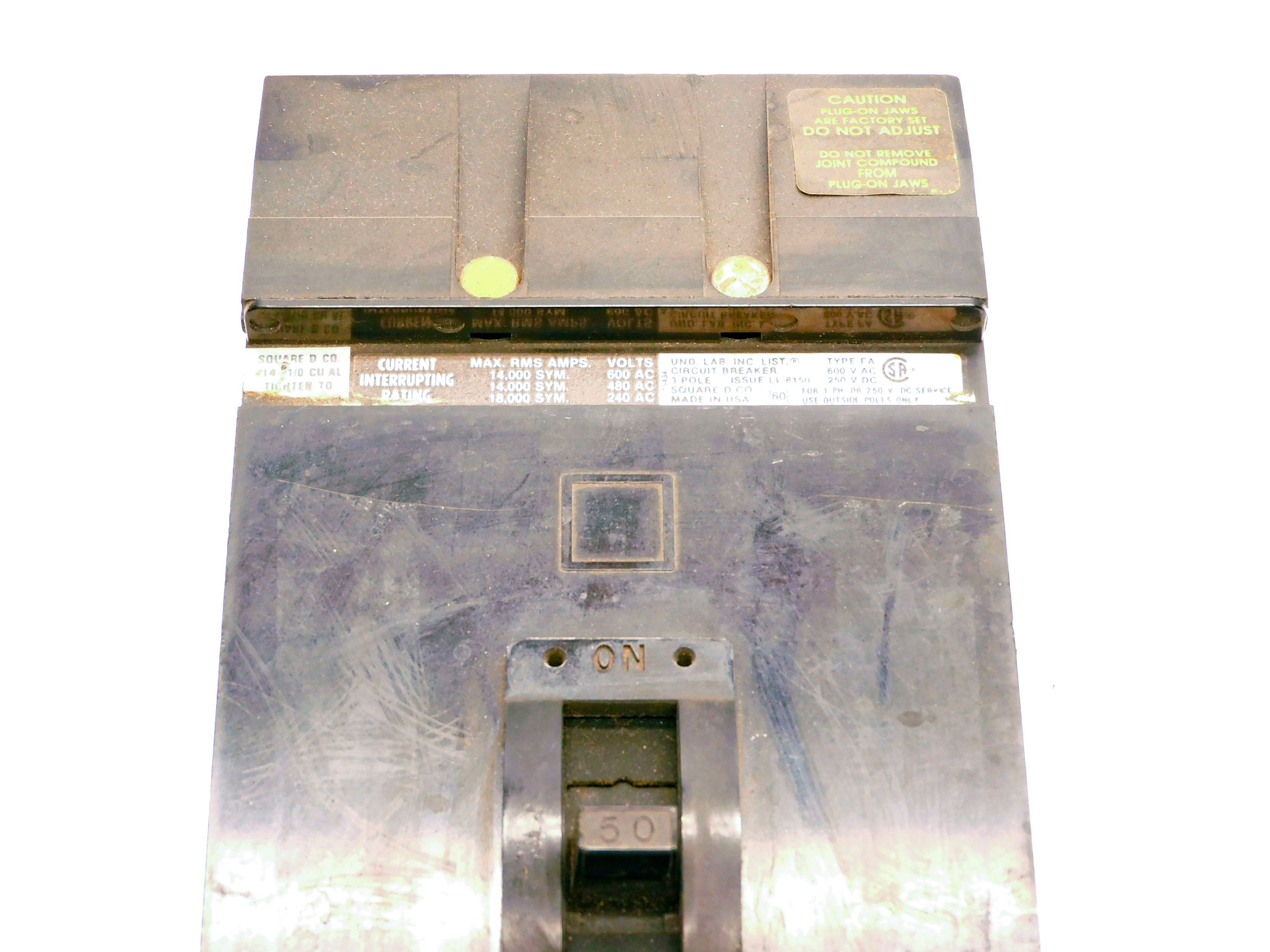 SQUARE D FA36050 50A 600V UNMP