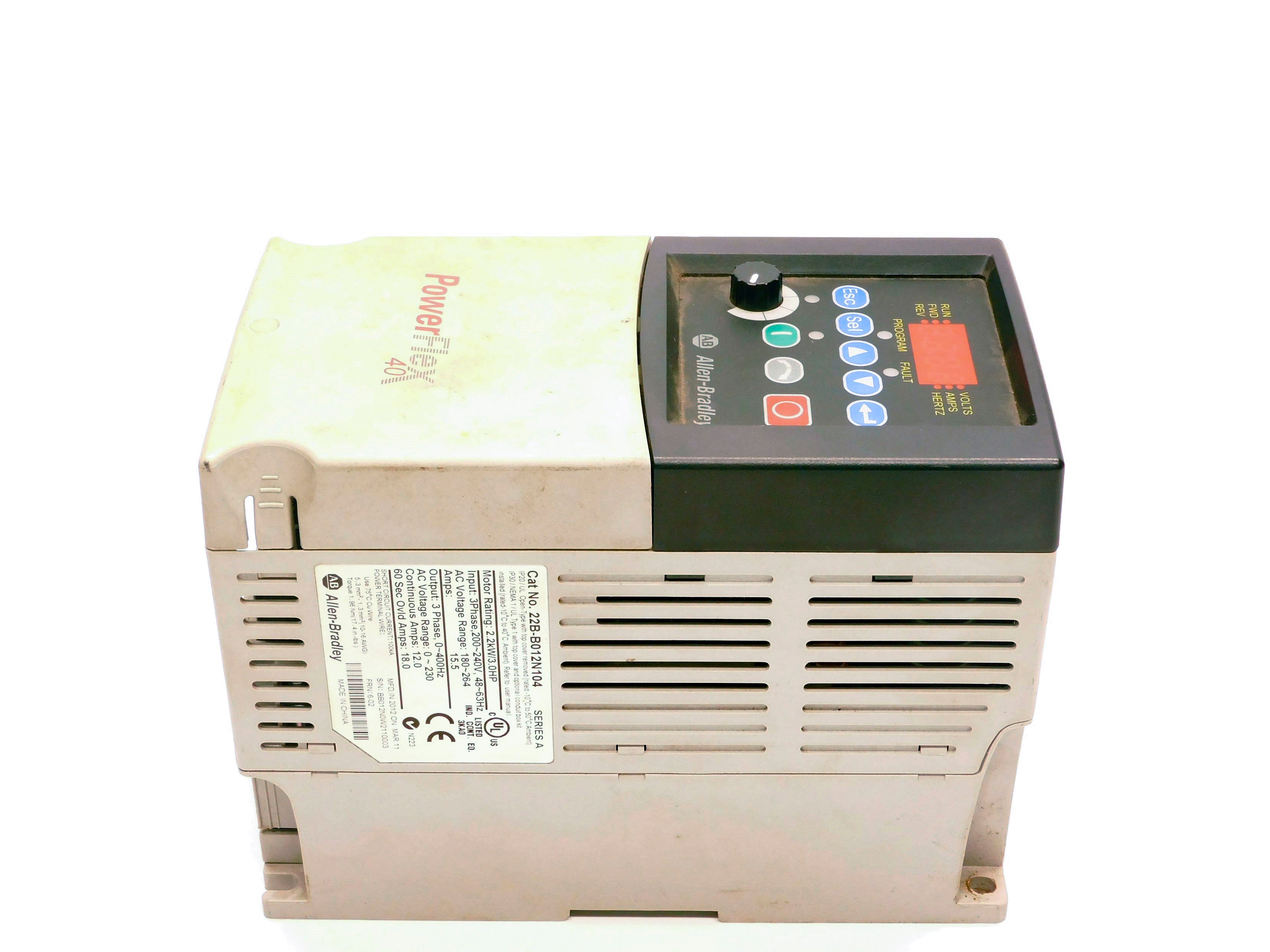 ALLEN BRADLEY 22B-B012N104 SER. A F/W 6.02 UNMP