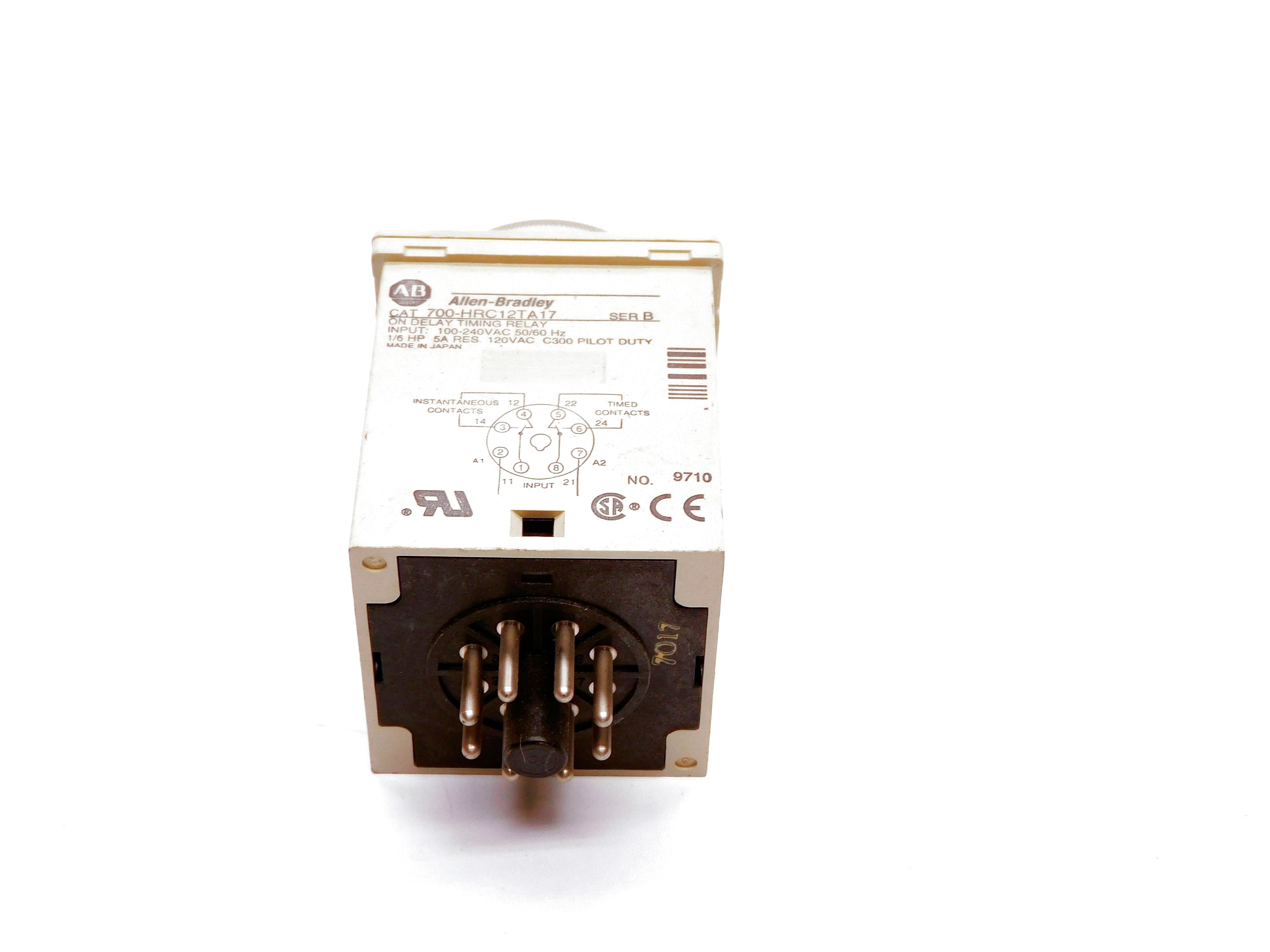 ALLEN BRADLEY 700-HRC12TA17 SER. B 100-240VAC 5A UNMP