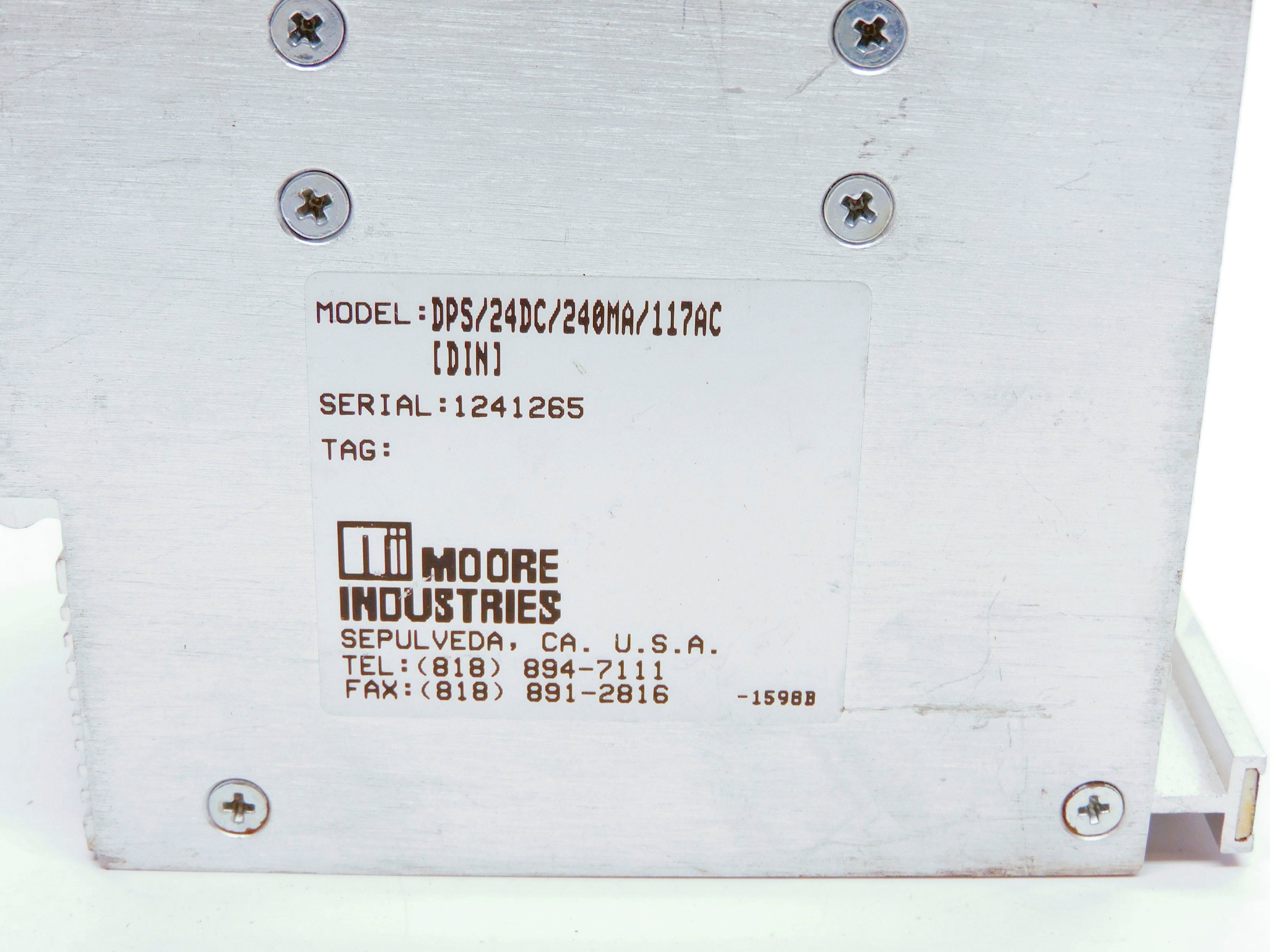 MOORE INDUSTRIES DPS/24DC/240MA/117AC[DIN] NSNP