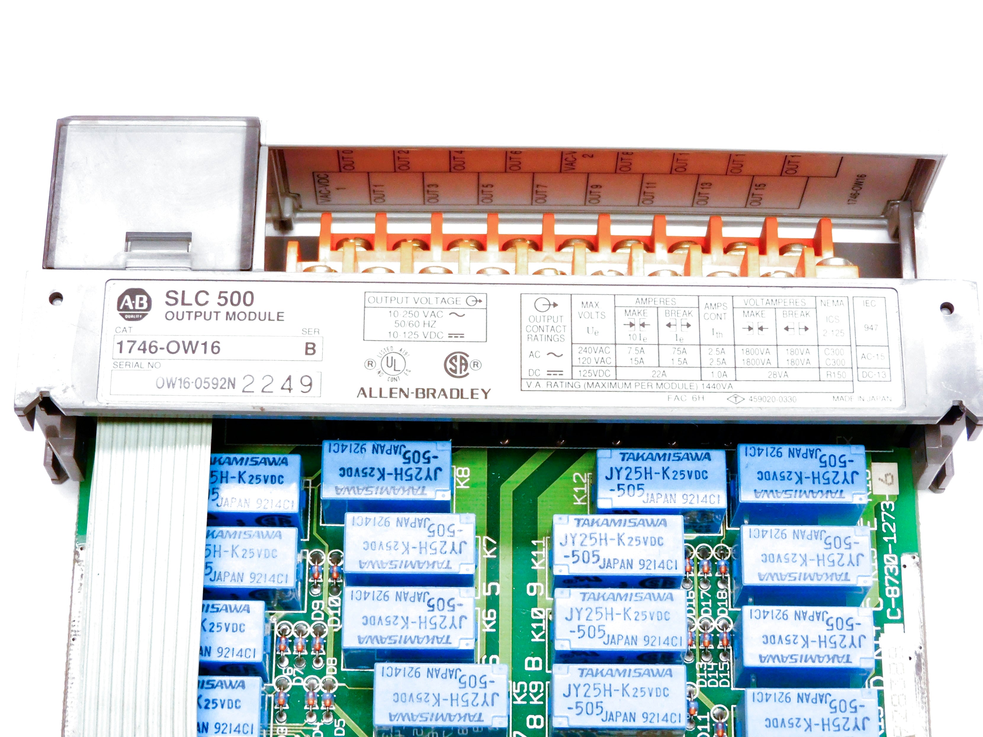 ALLEN BRADLEY 1746-OW16 SER. B 10-250VAC UNMP