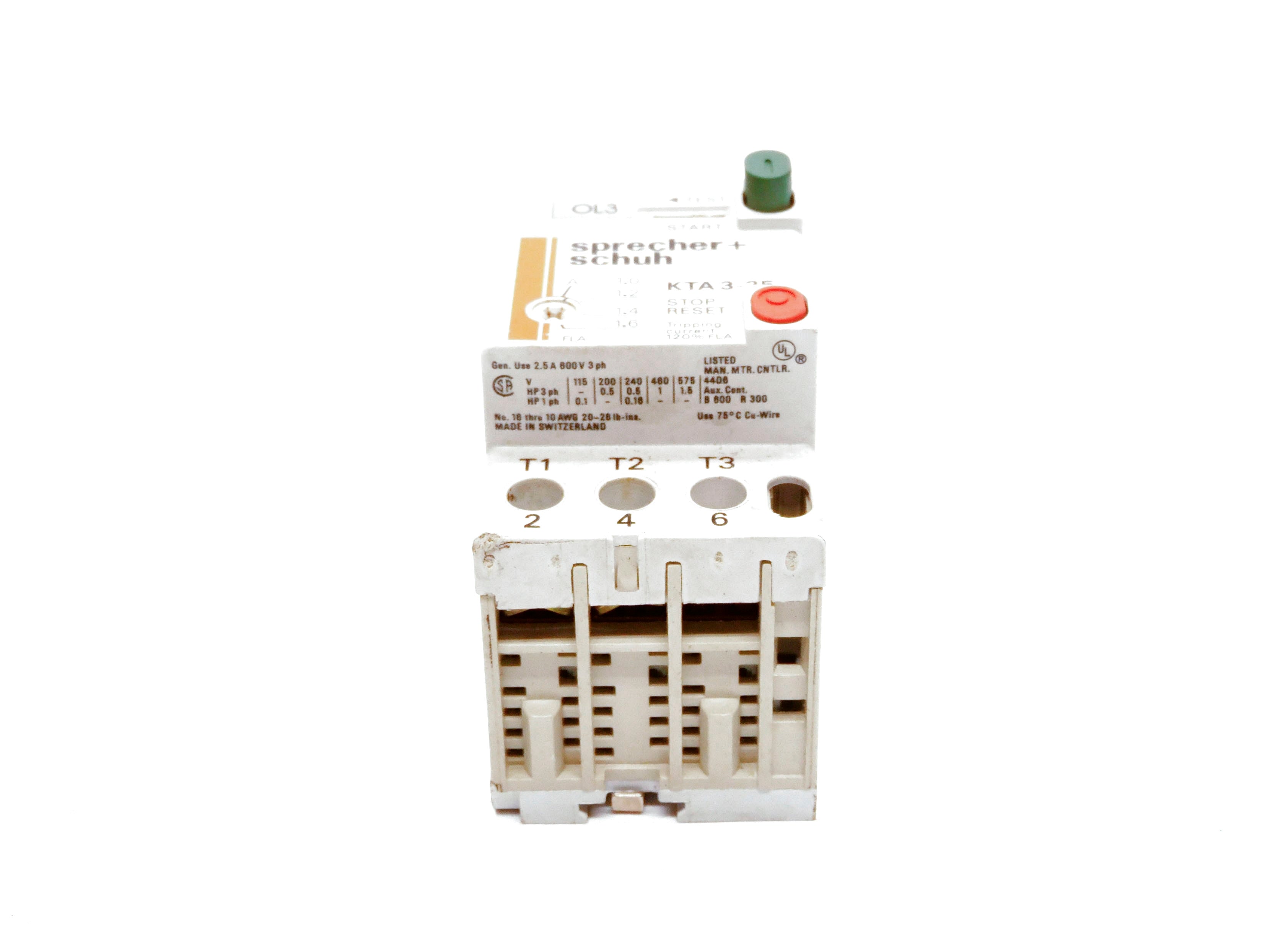 SPRECHER+SCHUH KTA3-25-1.6A 1.0-1.6A UNMP