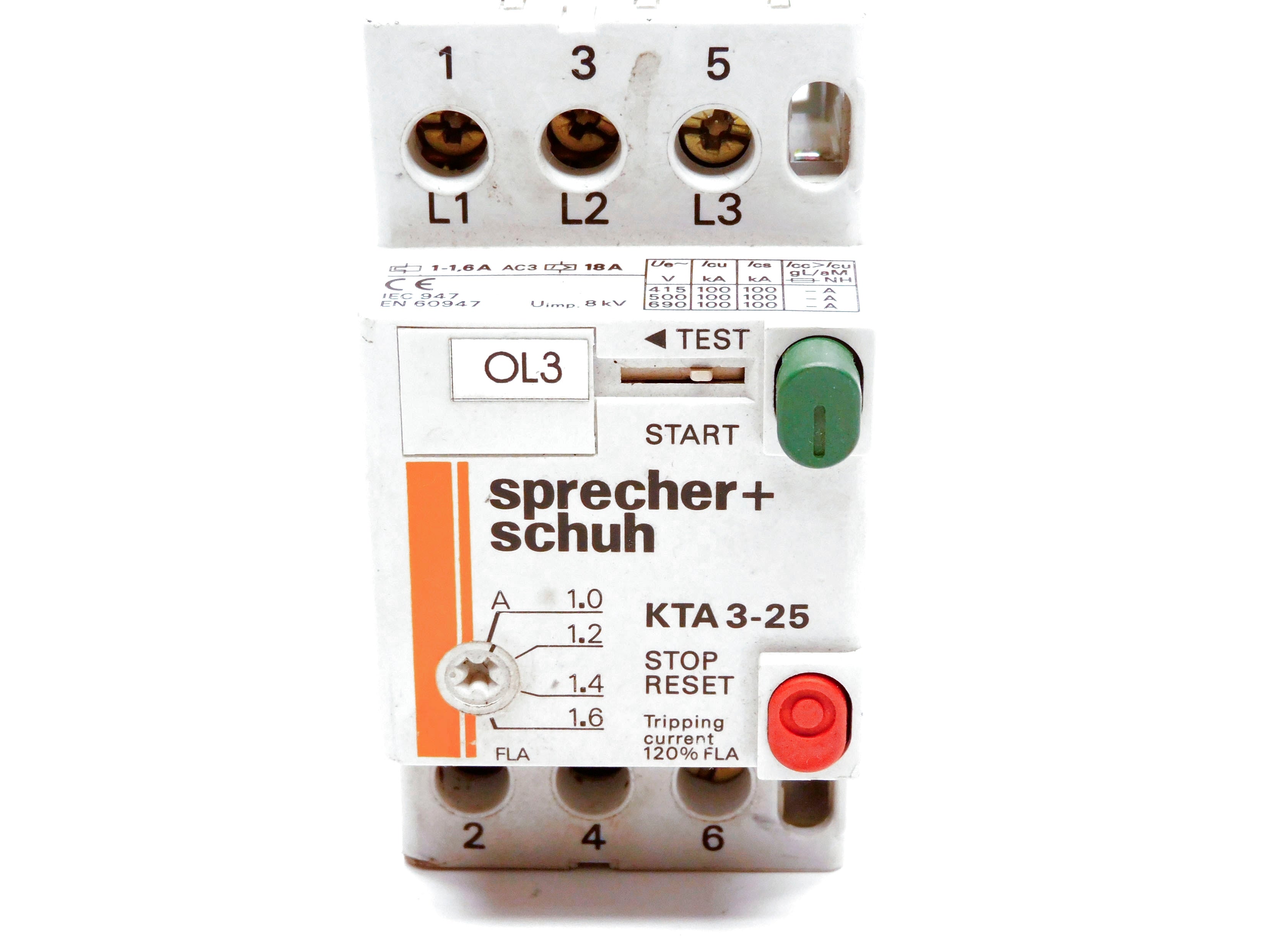SPRECHER+SCHUH KTA3-25-1.6A 1.0-1.6A UNMP