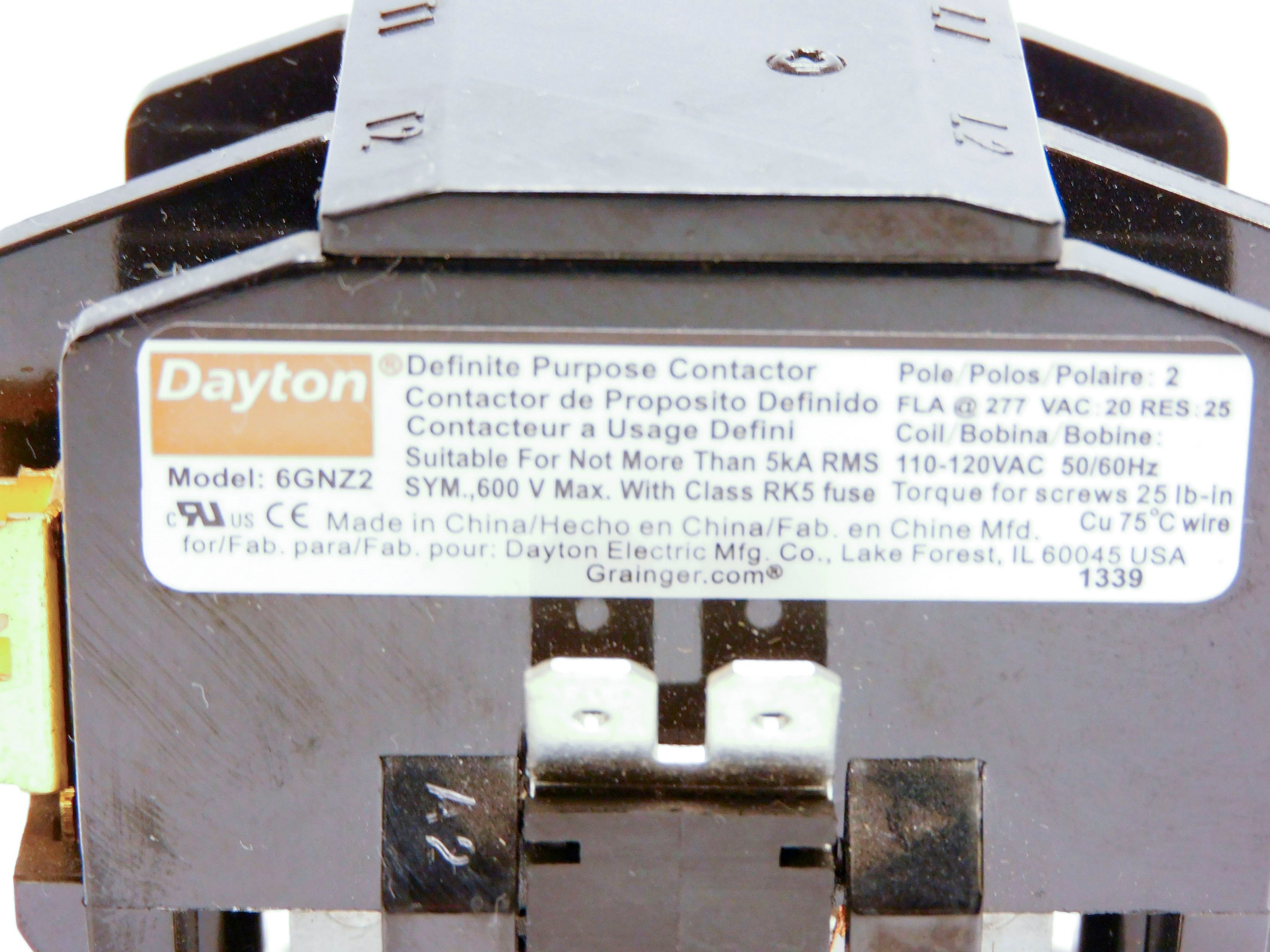 DAYTON 6GNZ2 277VAC NSNP