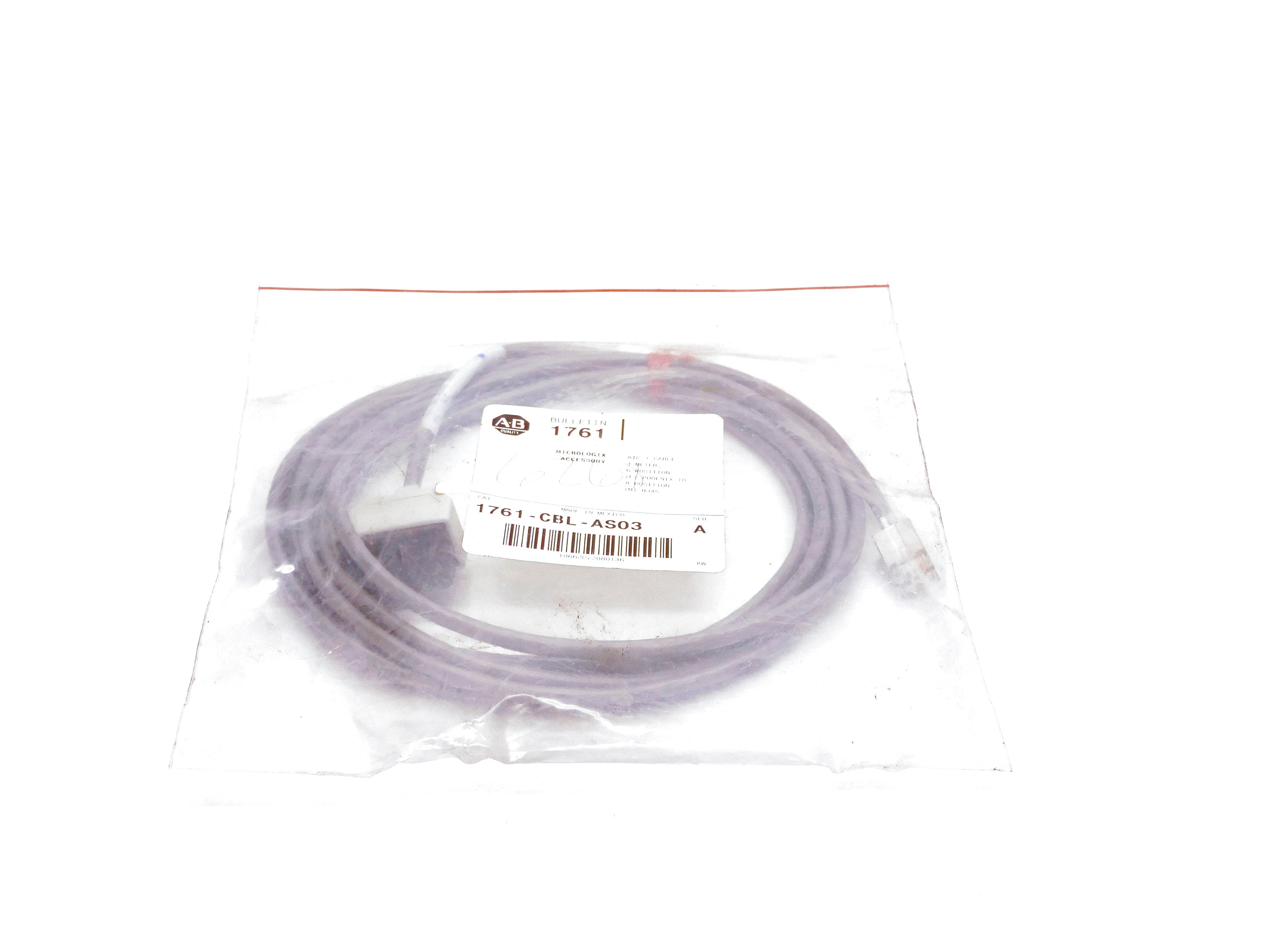 ALLEN BRADLEY 1761-CBL-AS03 SER. A (WH) NSMP