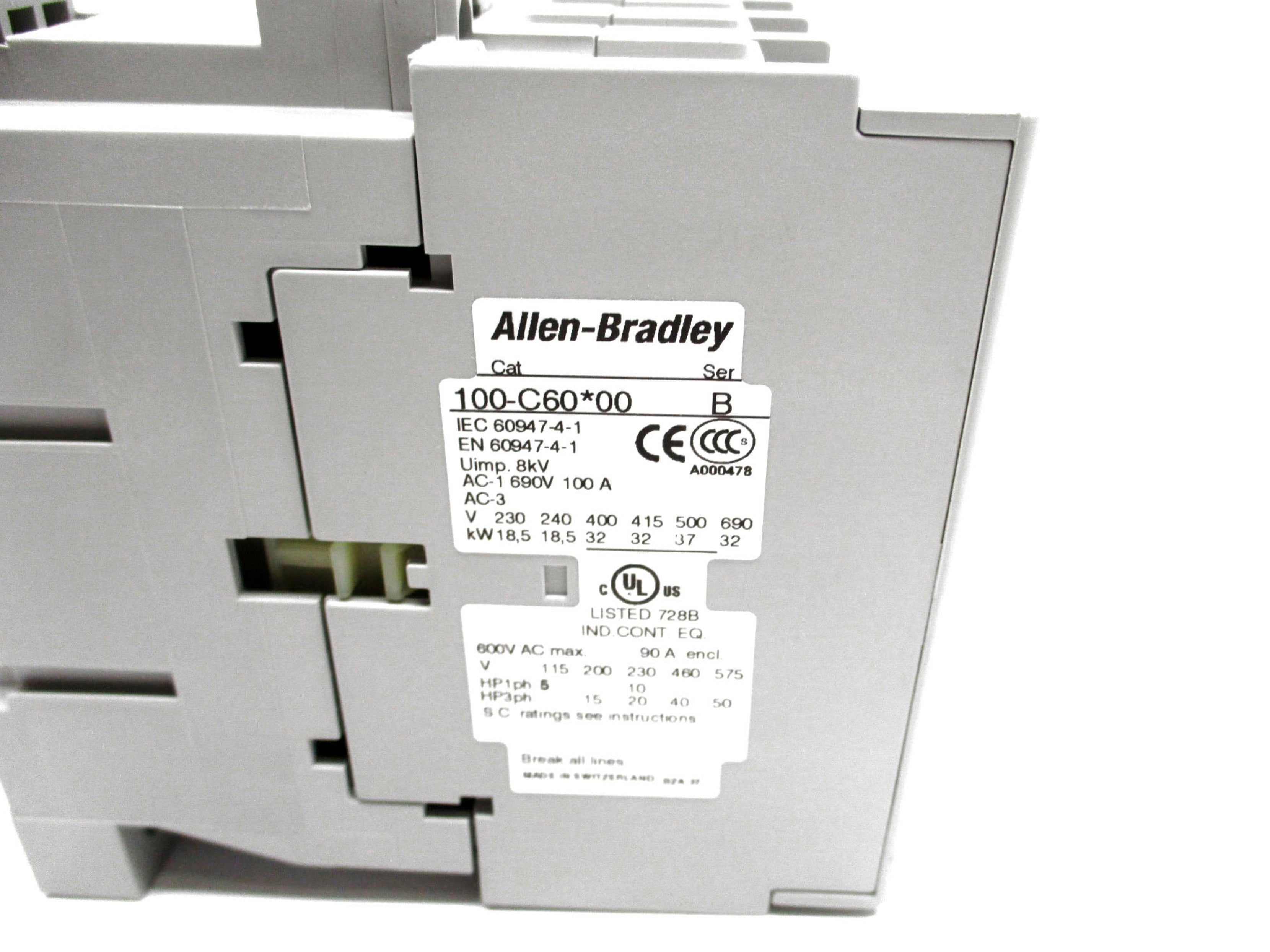 ALLEN BRADLEY 100-C60D10 SER. B 110/120V (BR/WH) NSMP