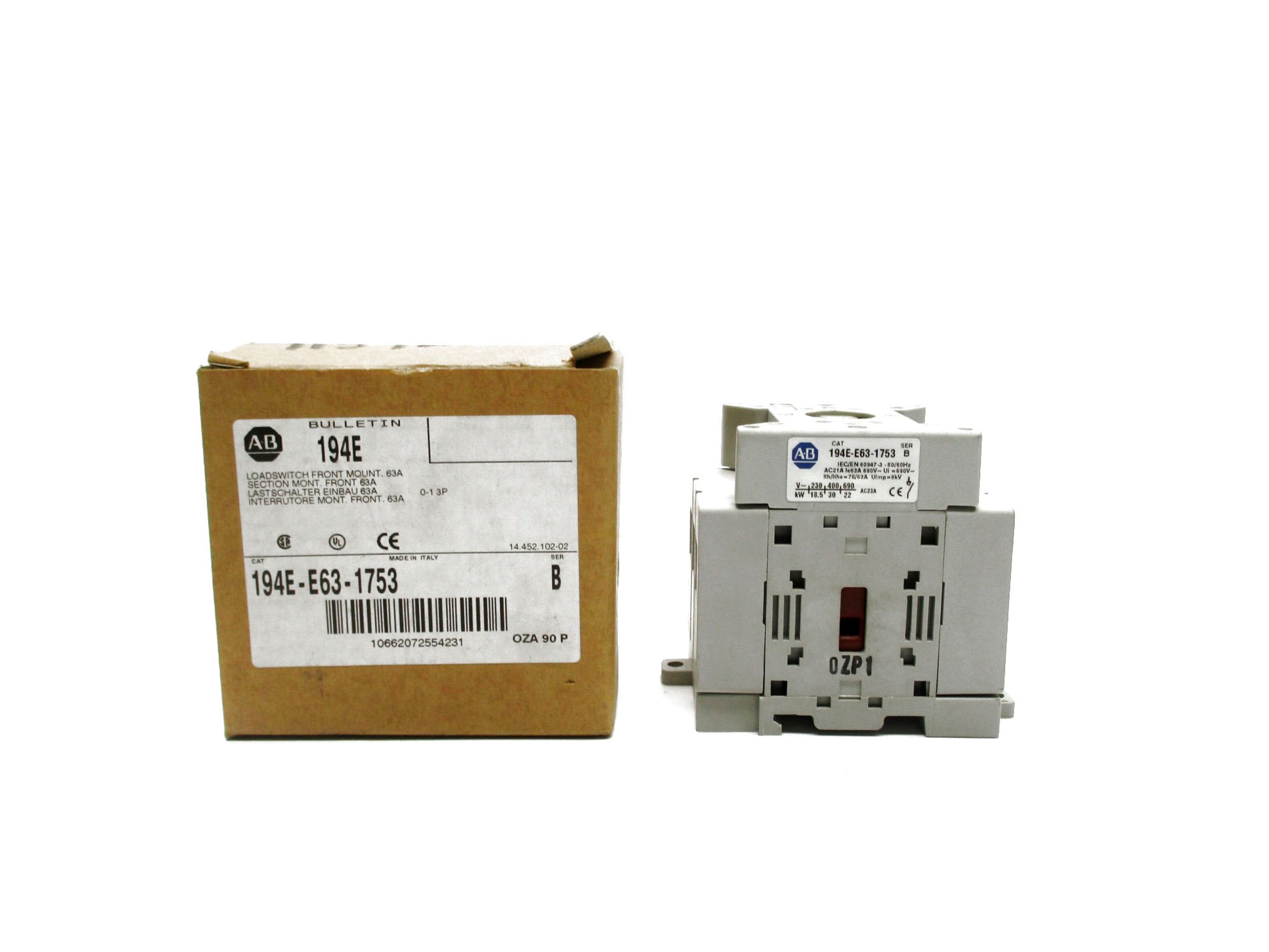 ALLEN BRADLEY 194E-E63-1753 SER. B (BR/WH) NSMP