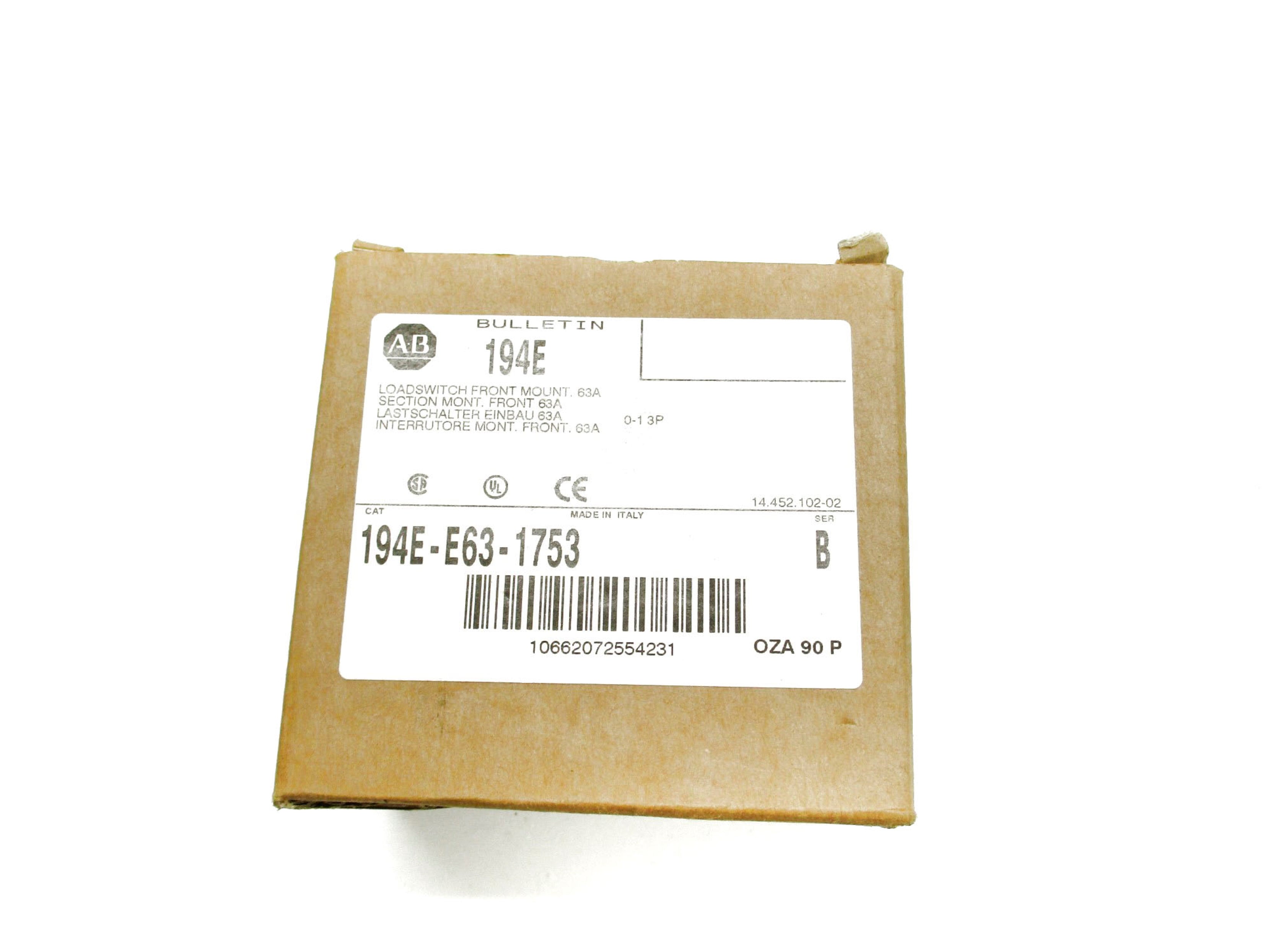 ALLEN BRADLEY 194E-E63-1753 SER. B (BR/WH) NSMP