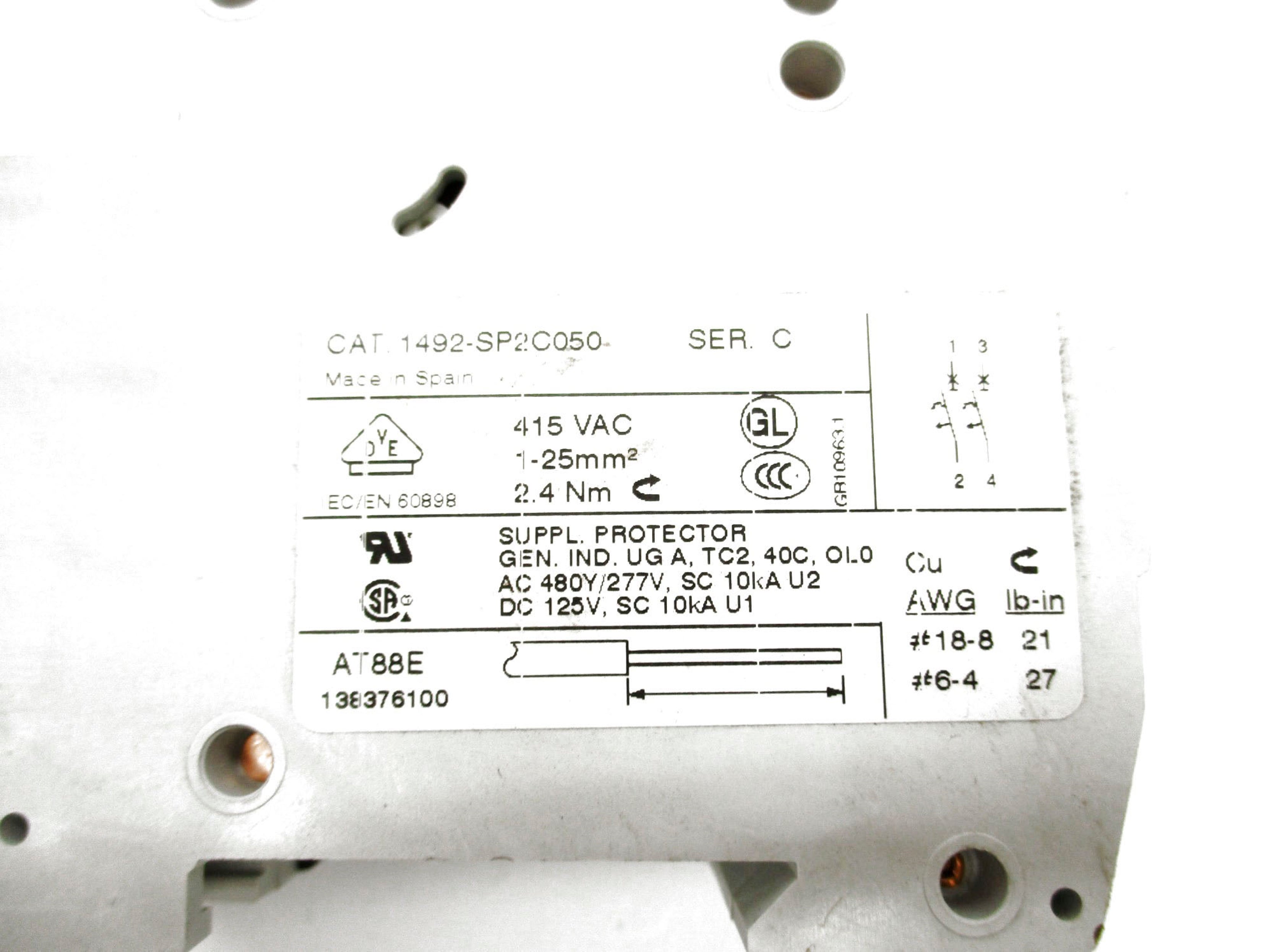 ALLEN BRADLEY 1492-SP2C050 SER. C 5A 415VAC NSNP