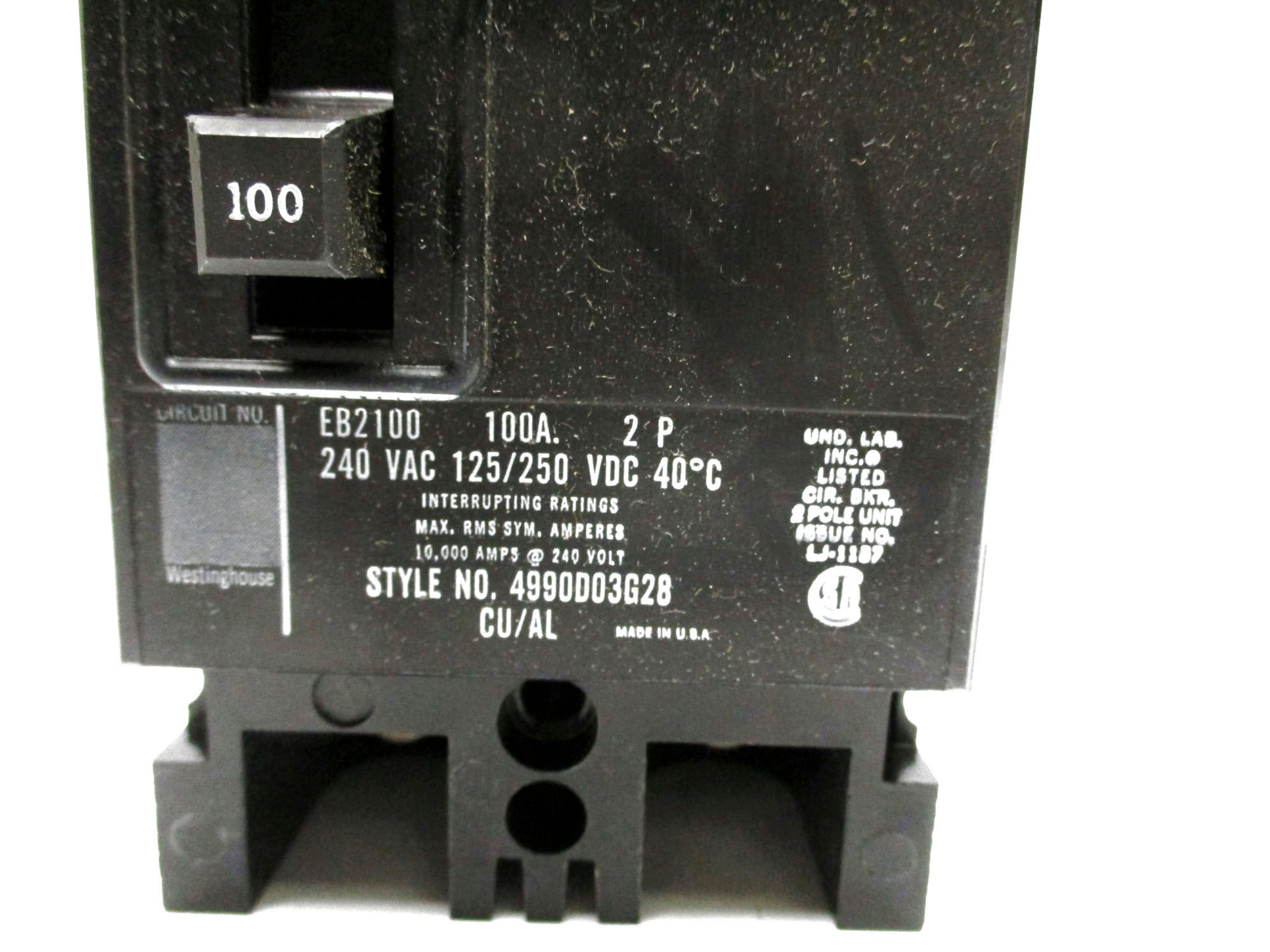 WESTINGHOUSE EB2100 100A 240VAC NSNP