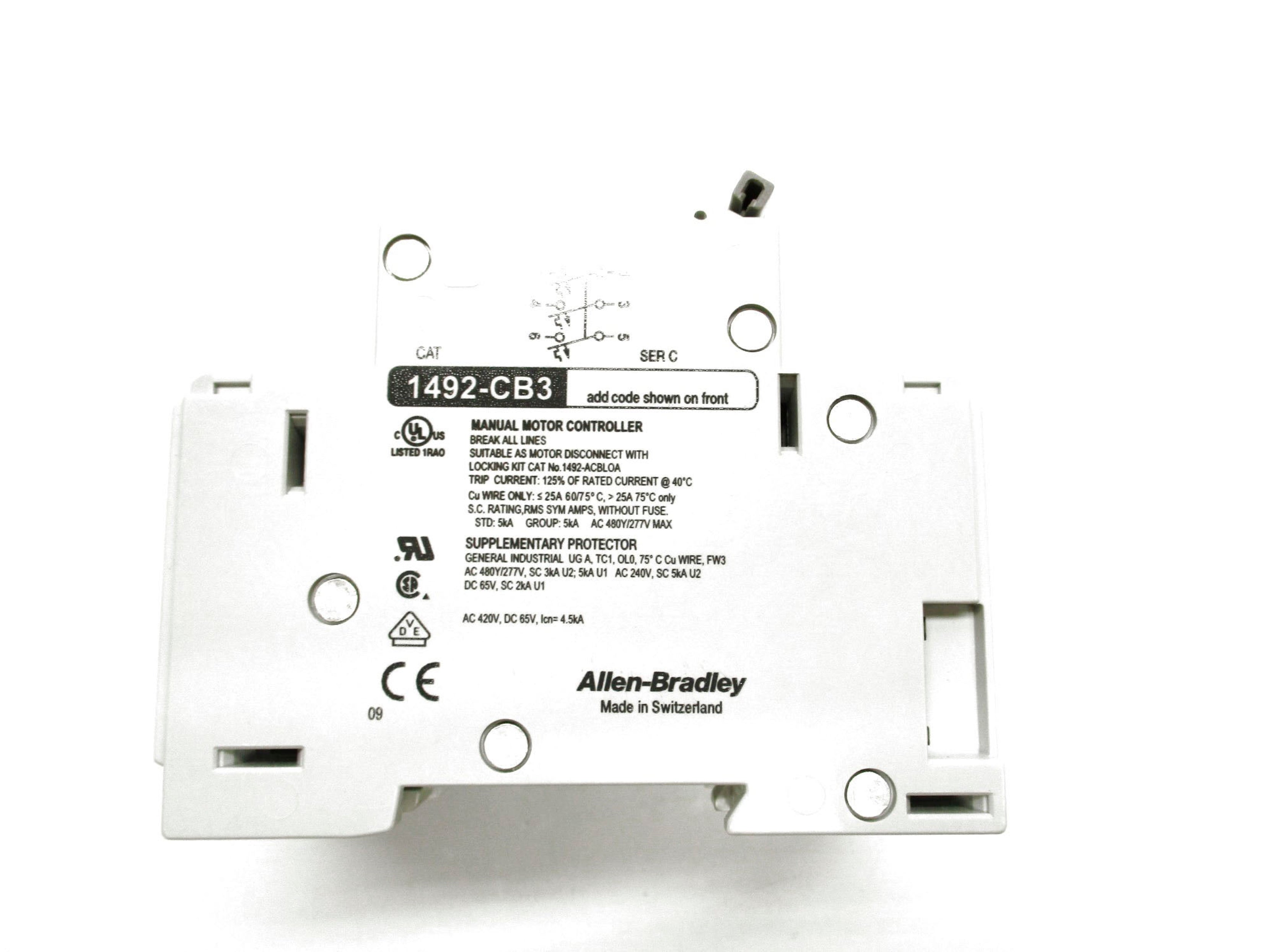 ALLEN BRDLEY 1492-CB3G020 SER. C 2A 480/277V NSNP