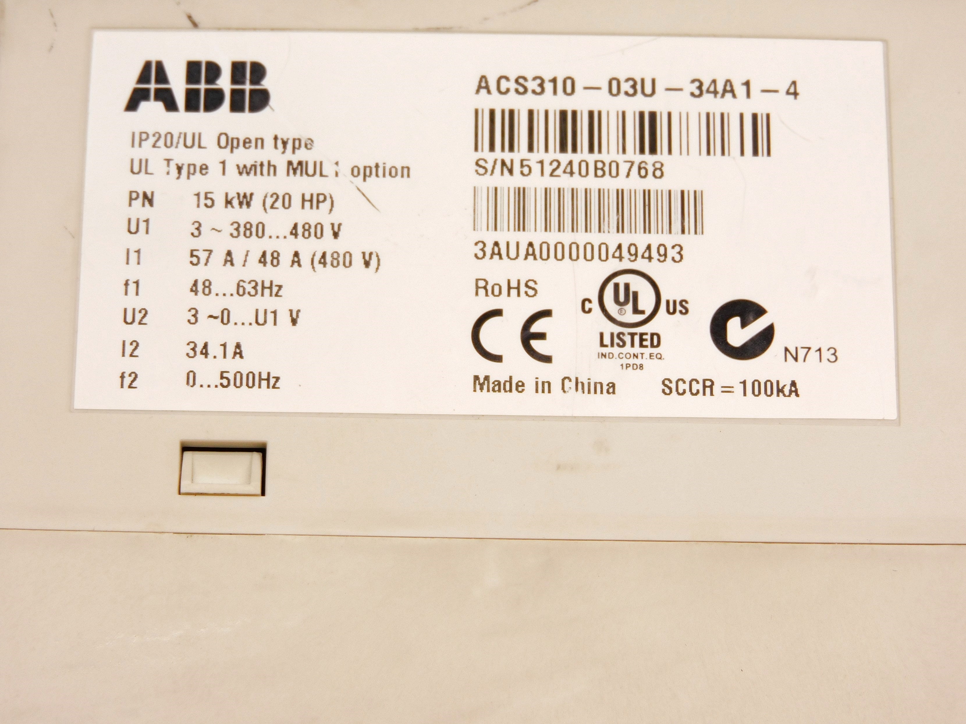 ABB ACS310-03U-34A1-4+J400 UNMP