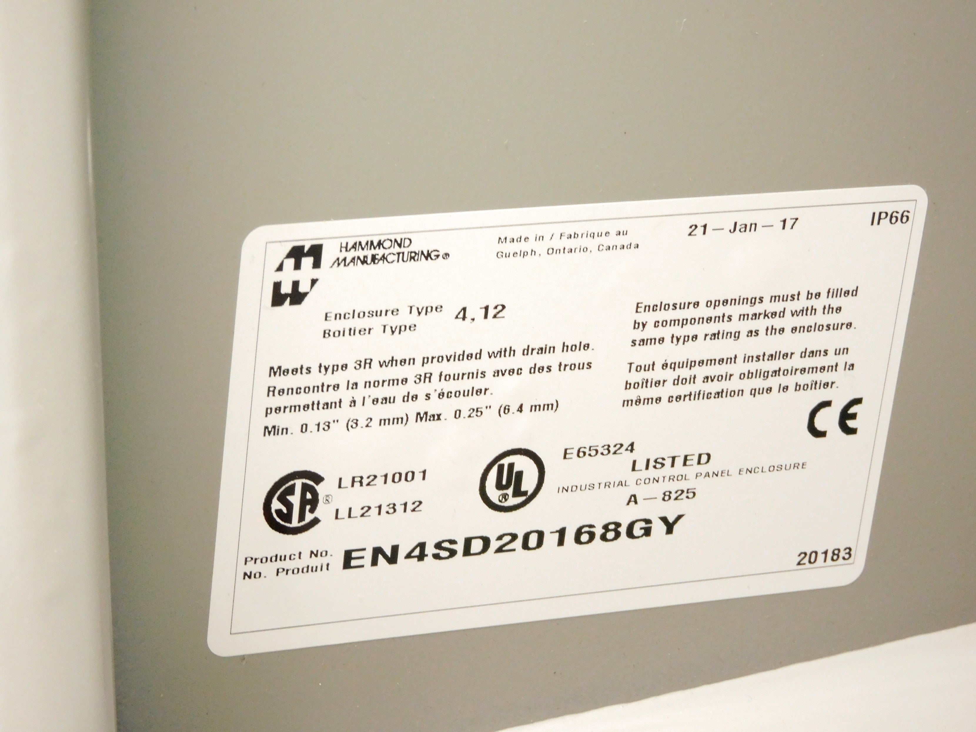 HAMMOND EN4SD20168GY (NO KEY) NSNP