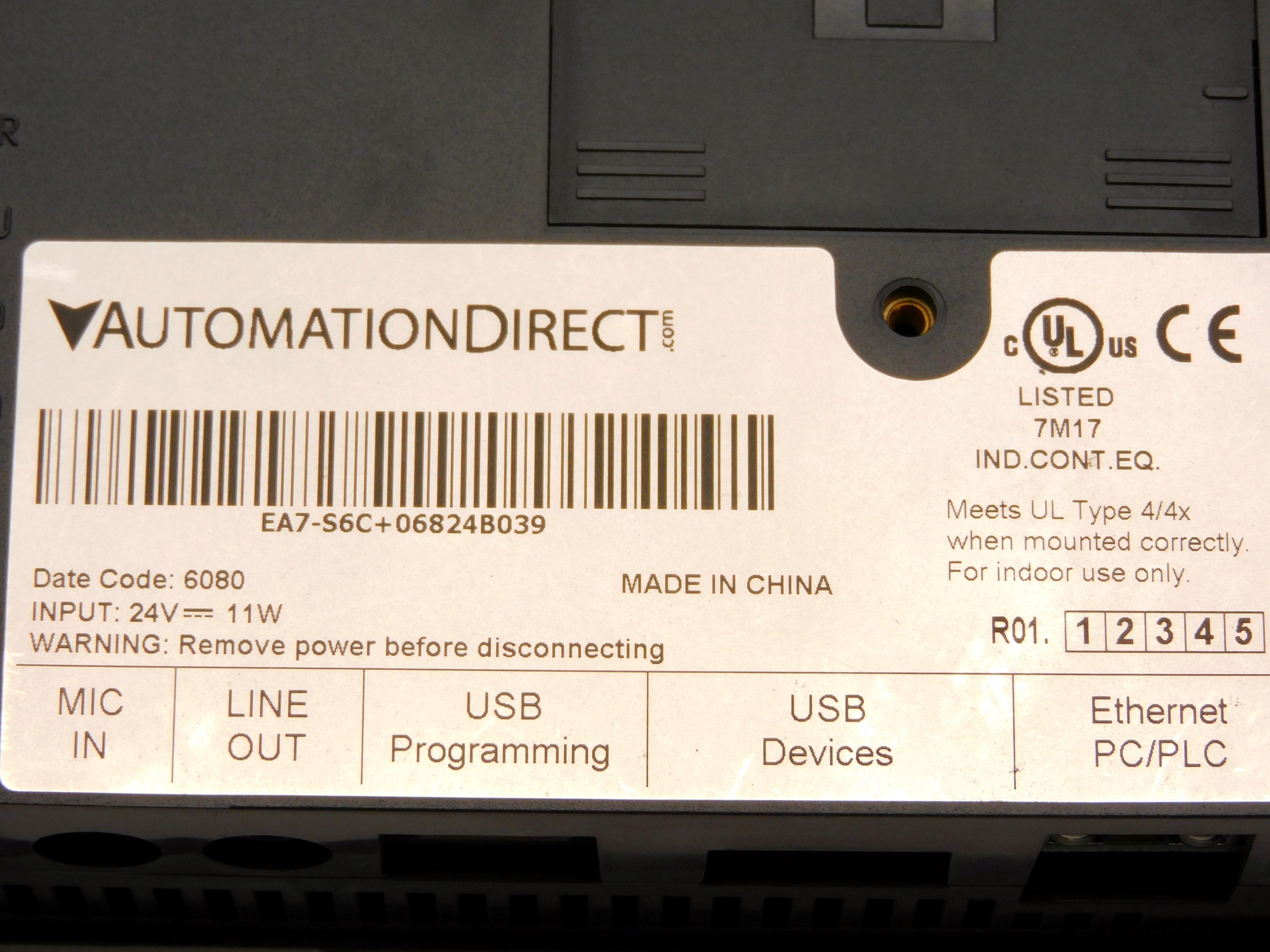 AUTOMATION DIRECT EA7-S6C+06824B039 24V UNMP