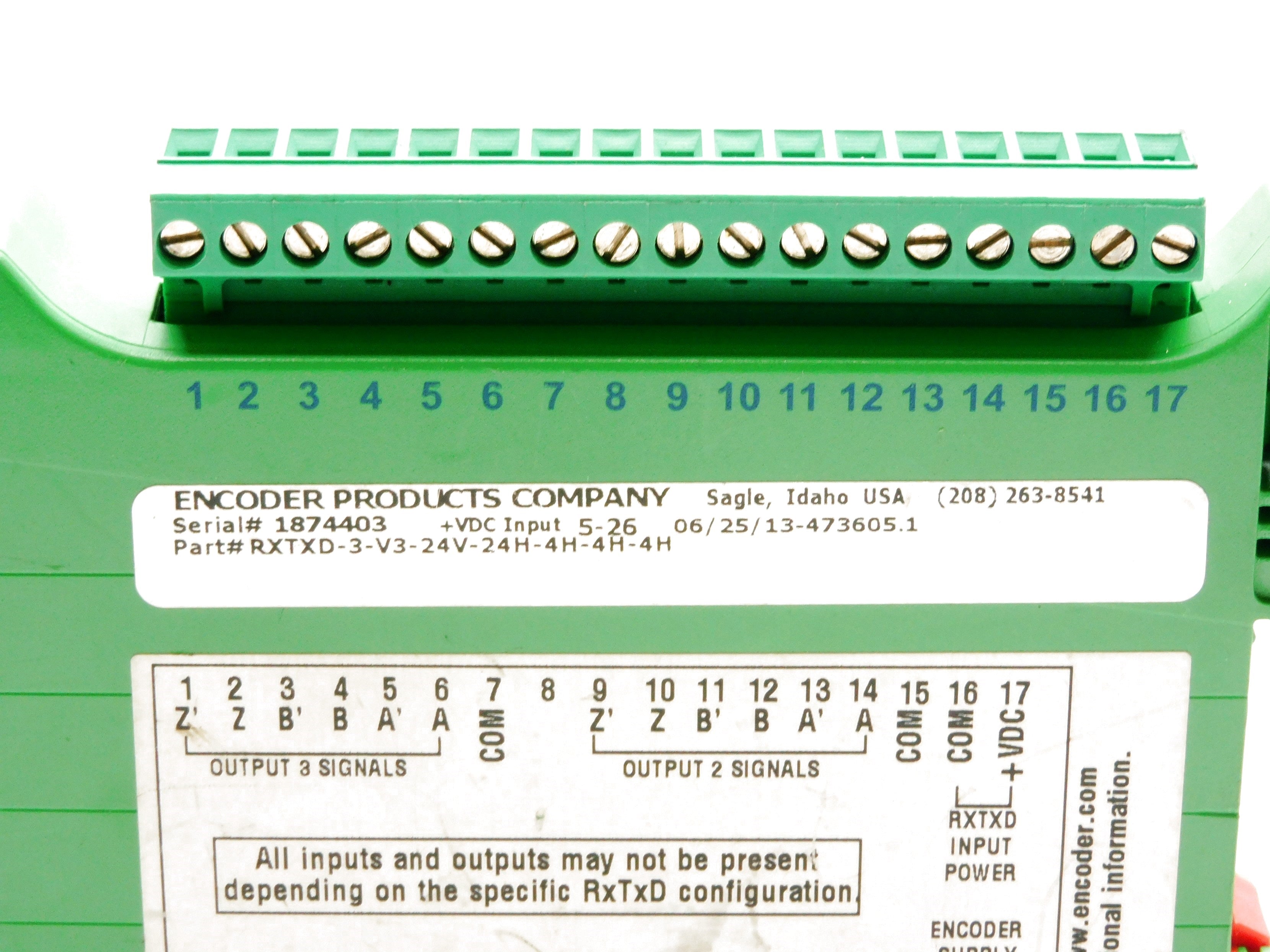 ENCODER PRODUCTS RXTXD-3-V3-24V-24H-4H-4H-4H NSNP