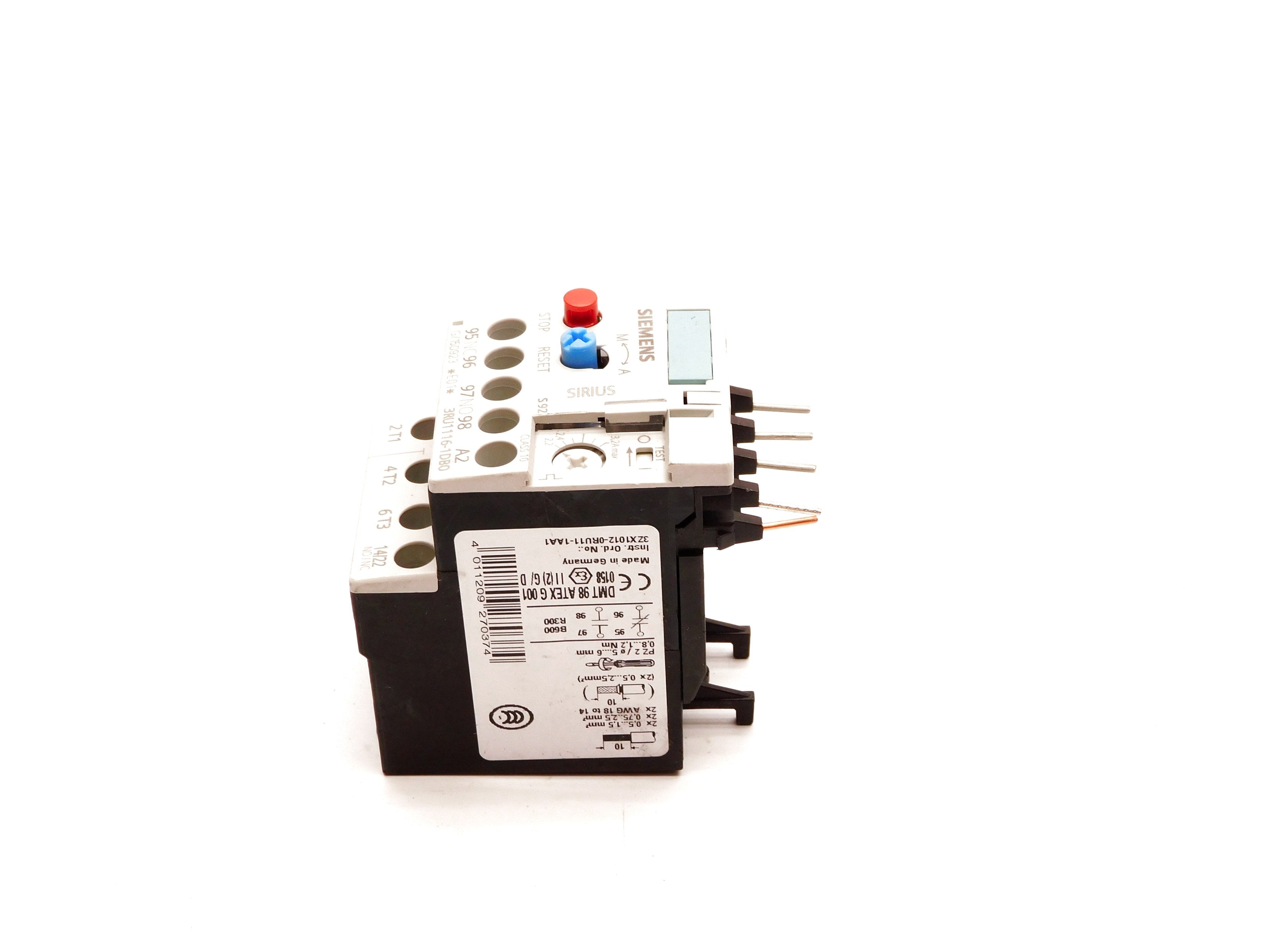 SIEMENS 3RU1116-1DB0 600VAC 2.2-3.2A UNMP