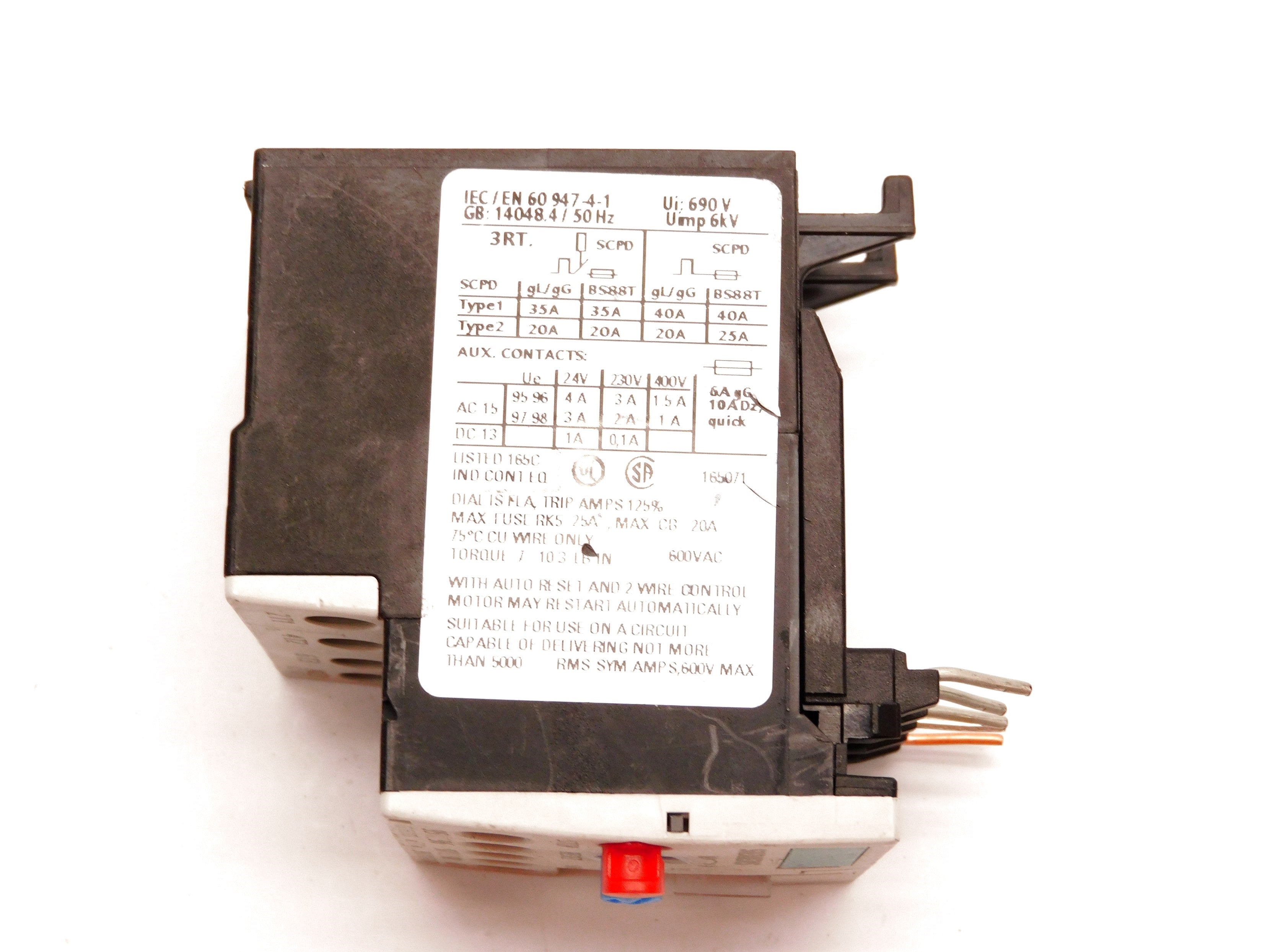 SIEMENS 3RU1116-1GB0 690V 4.5-6.3A UNMP