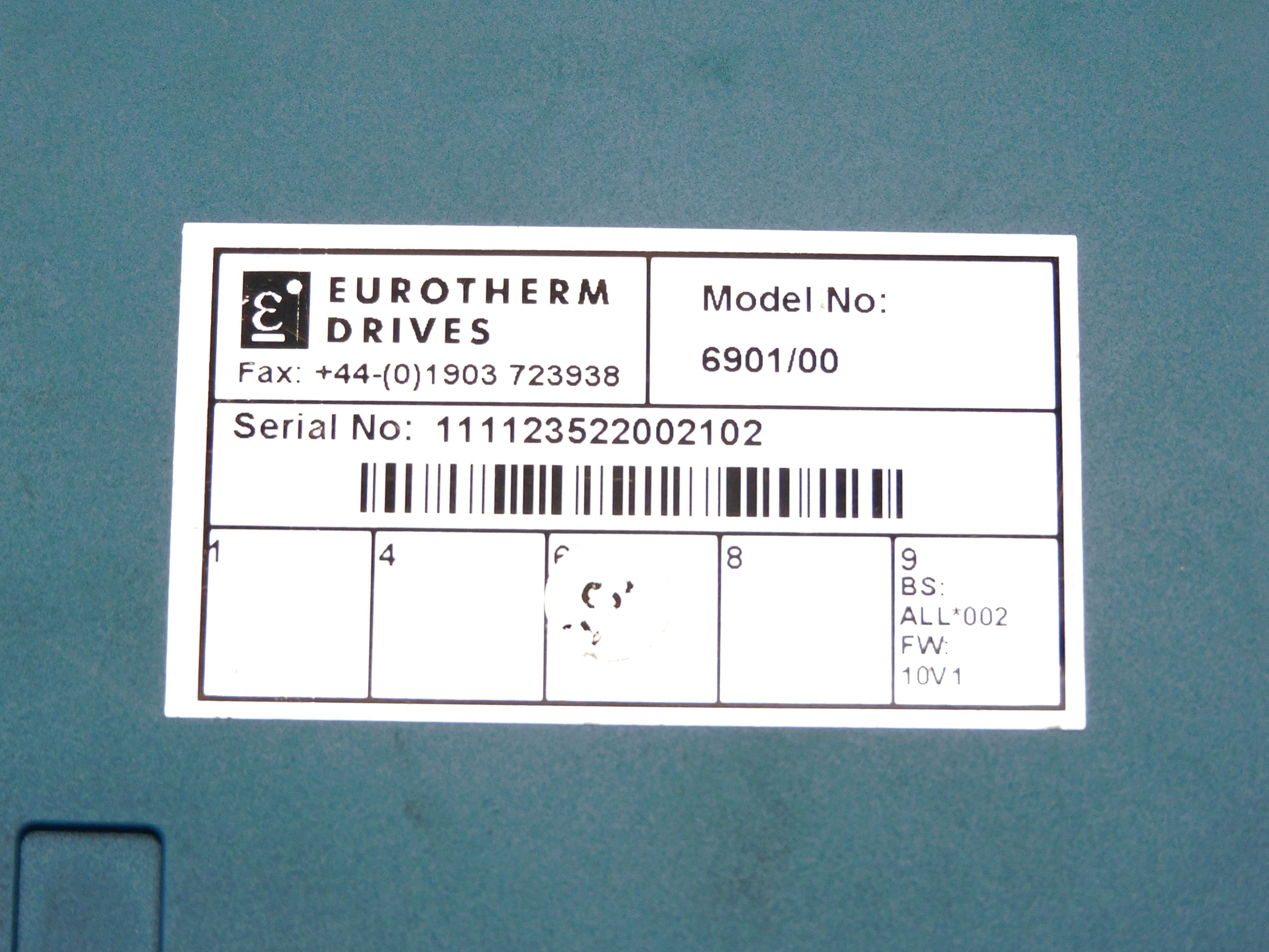 EUROTHERM 6901/00 F/W 10V1 (AS PICTURED) UNMP